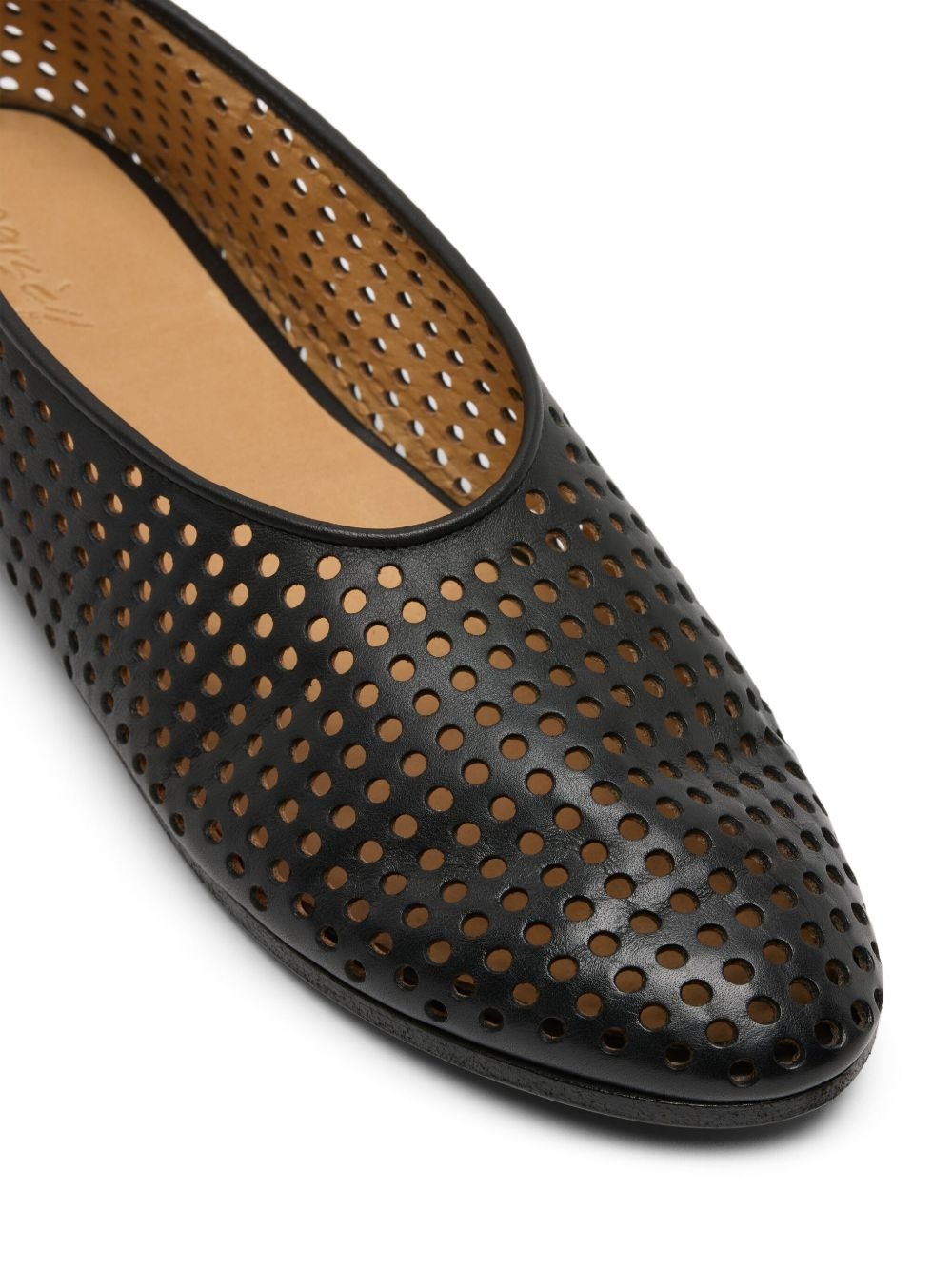 perforated ballerina shoes - 4