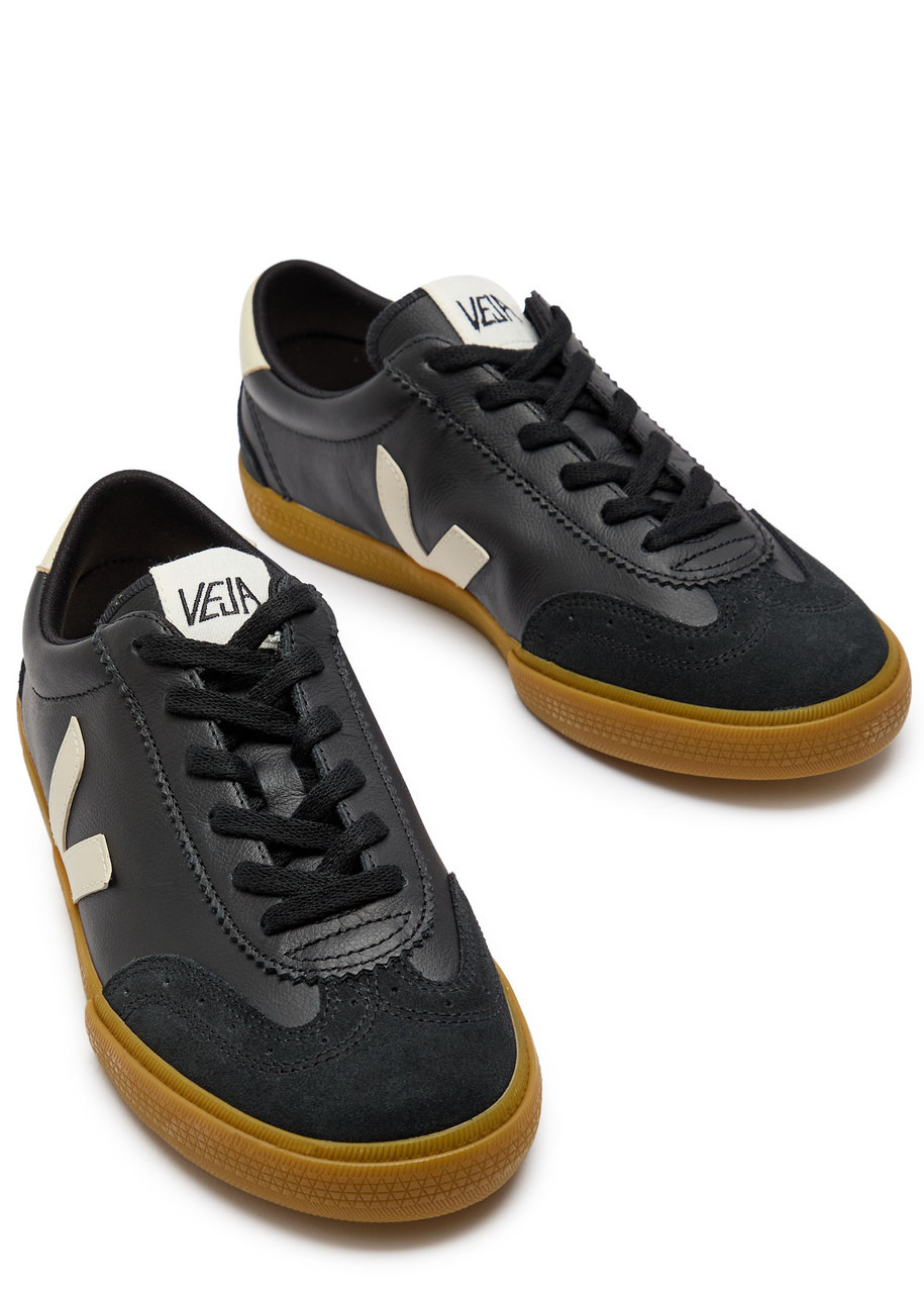 Veja Volley Panelled Grained Leather Sneakers - 3