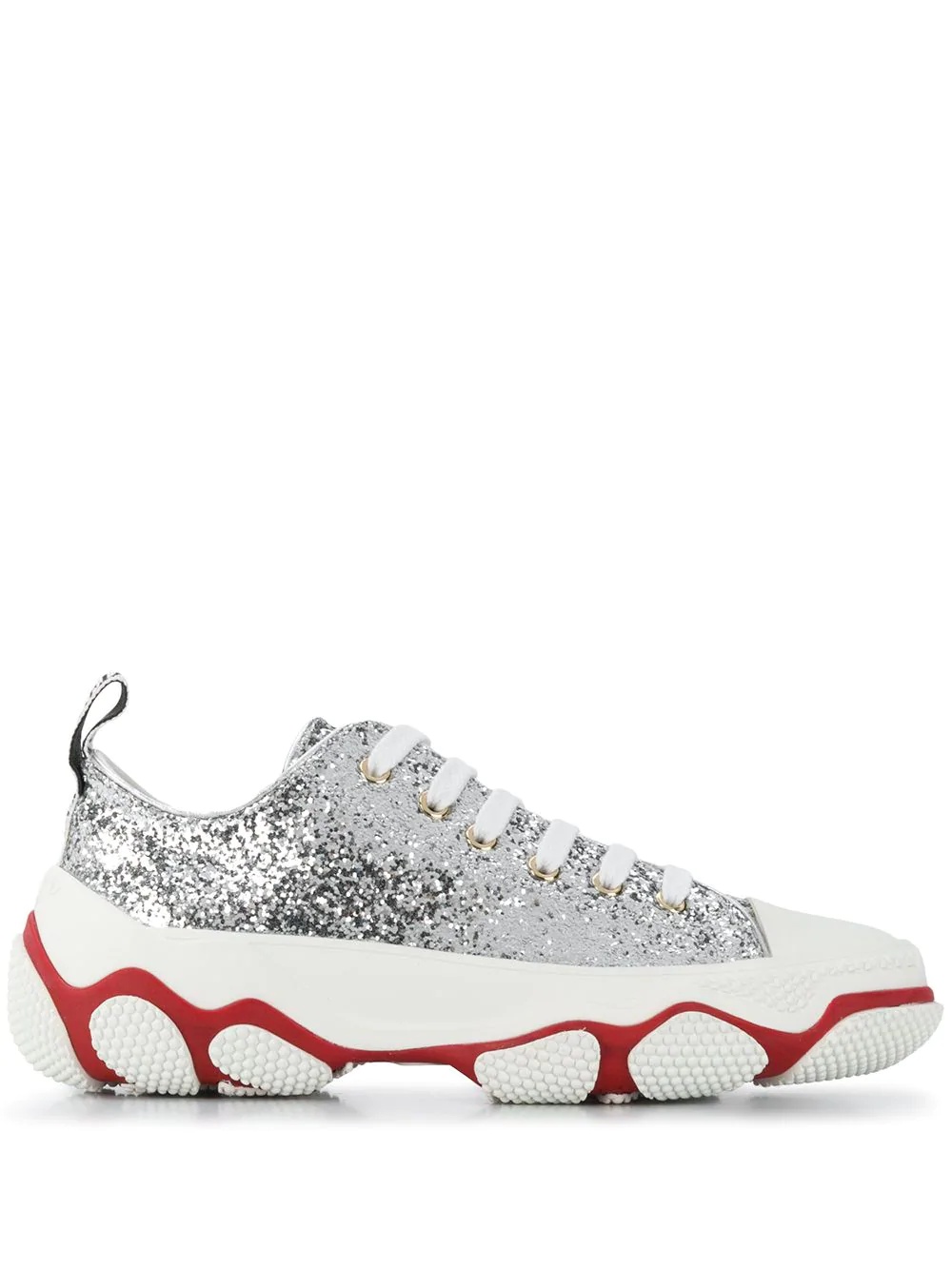 RED(V) Glam Run glitter sneakers - 1