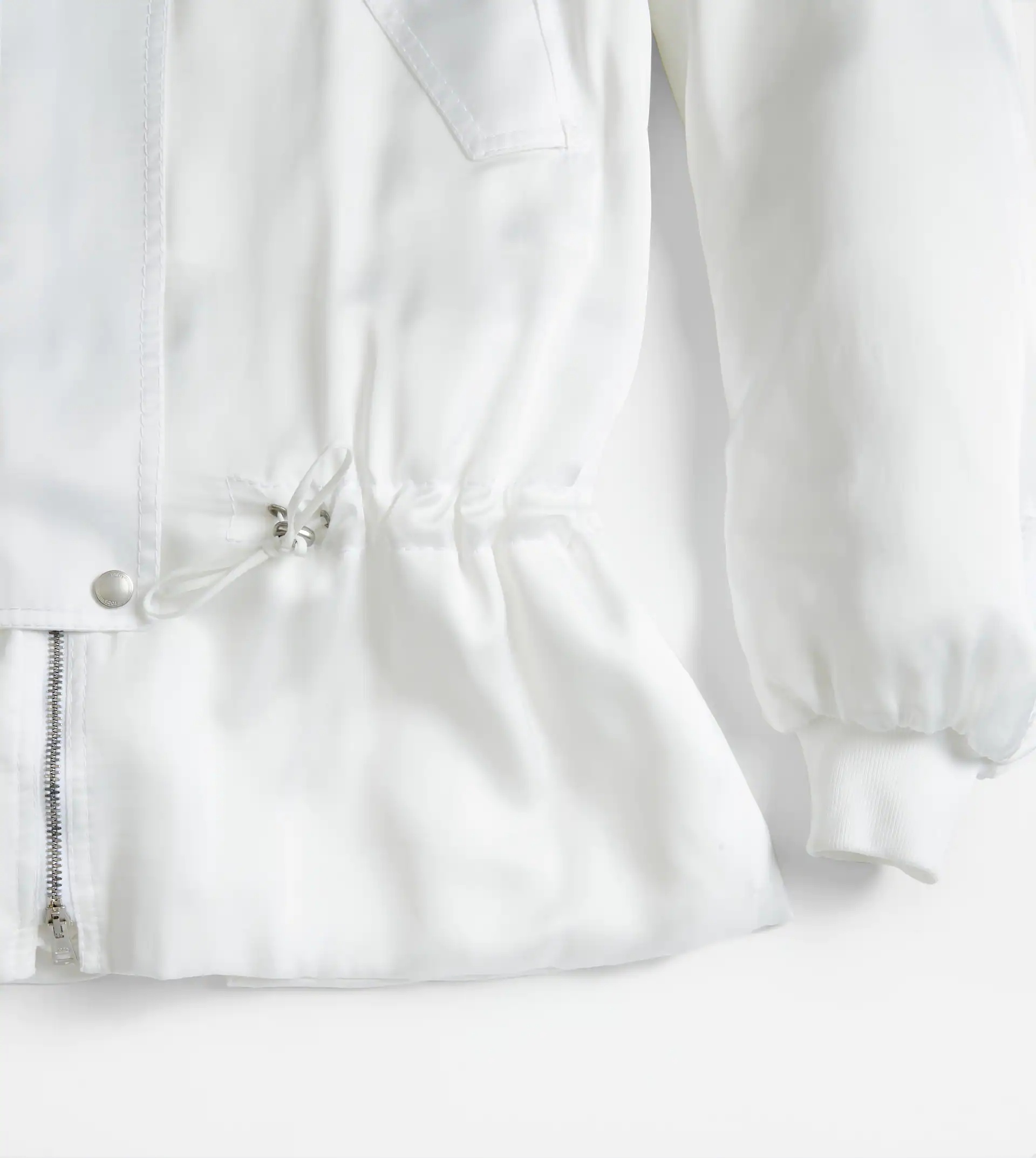 BOMBER JACKET WITH DRAWSTRING - WHITE - 2
