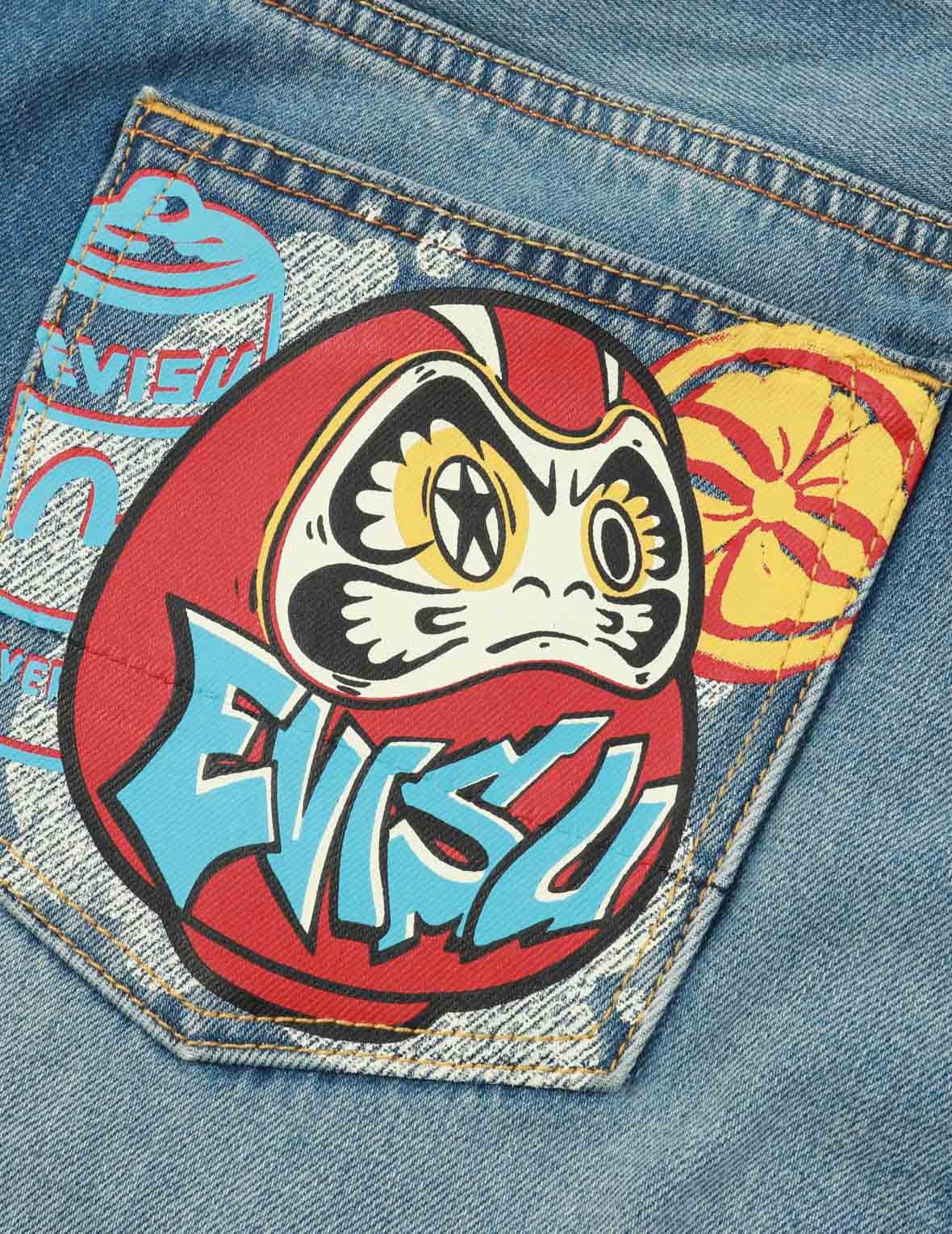 GRAFFITI DARUMA PRINT CARROT-FIT JEANS #2017 - 12