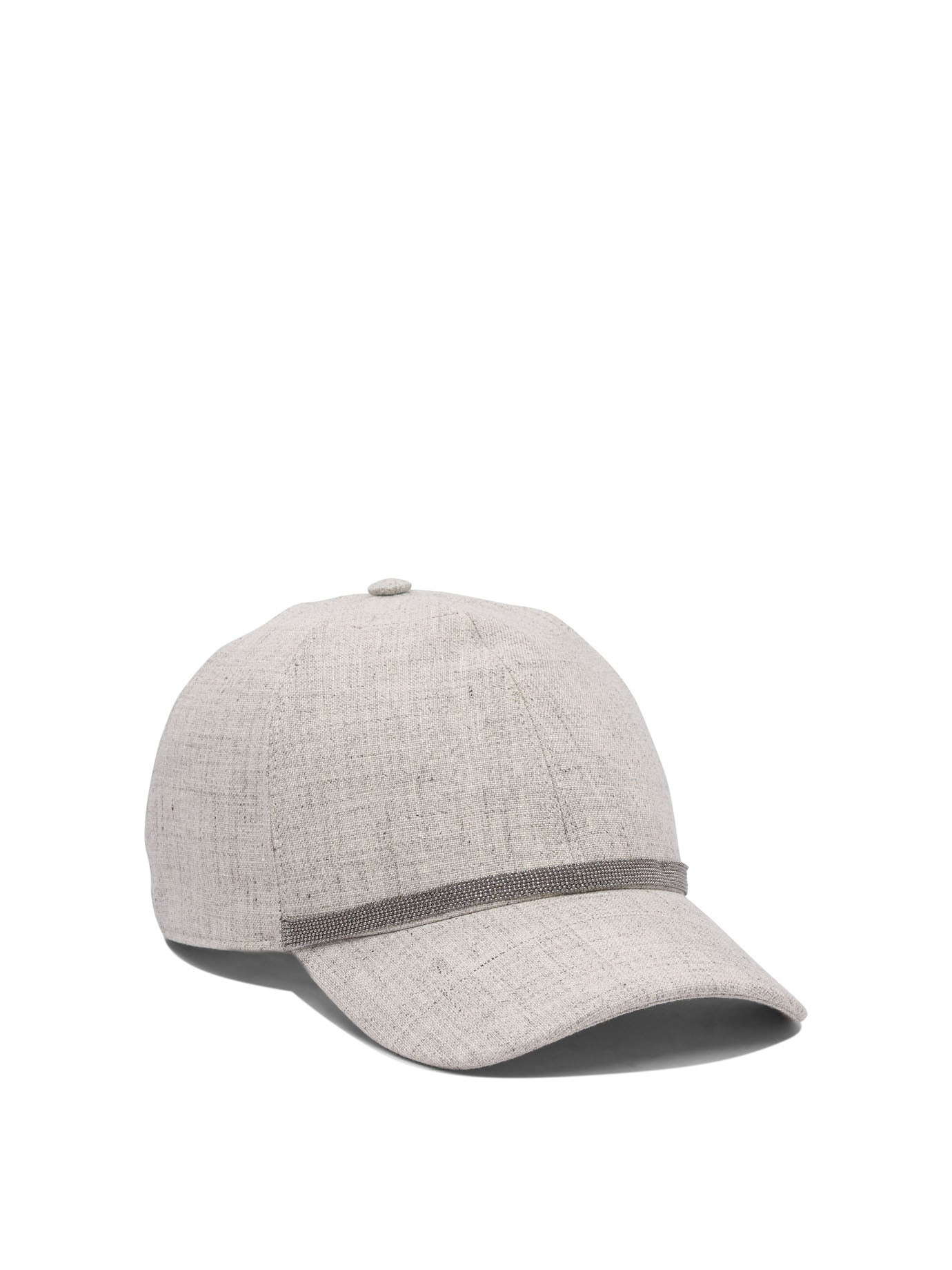 Brunello Cucinelli Women Linen Baseball Hat With Shiny Band - 2