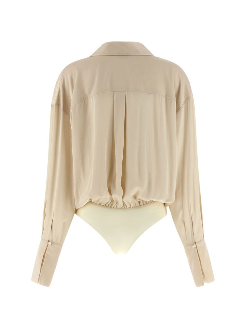 THE ANDAMANE draped long-sleeve bodysuit outlook