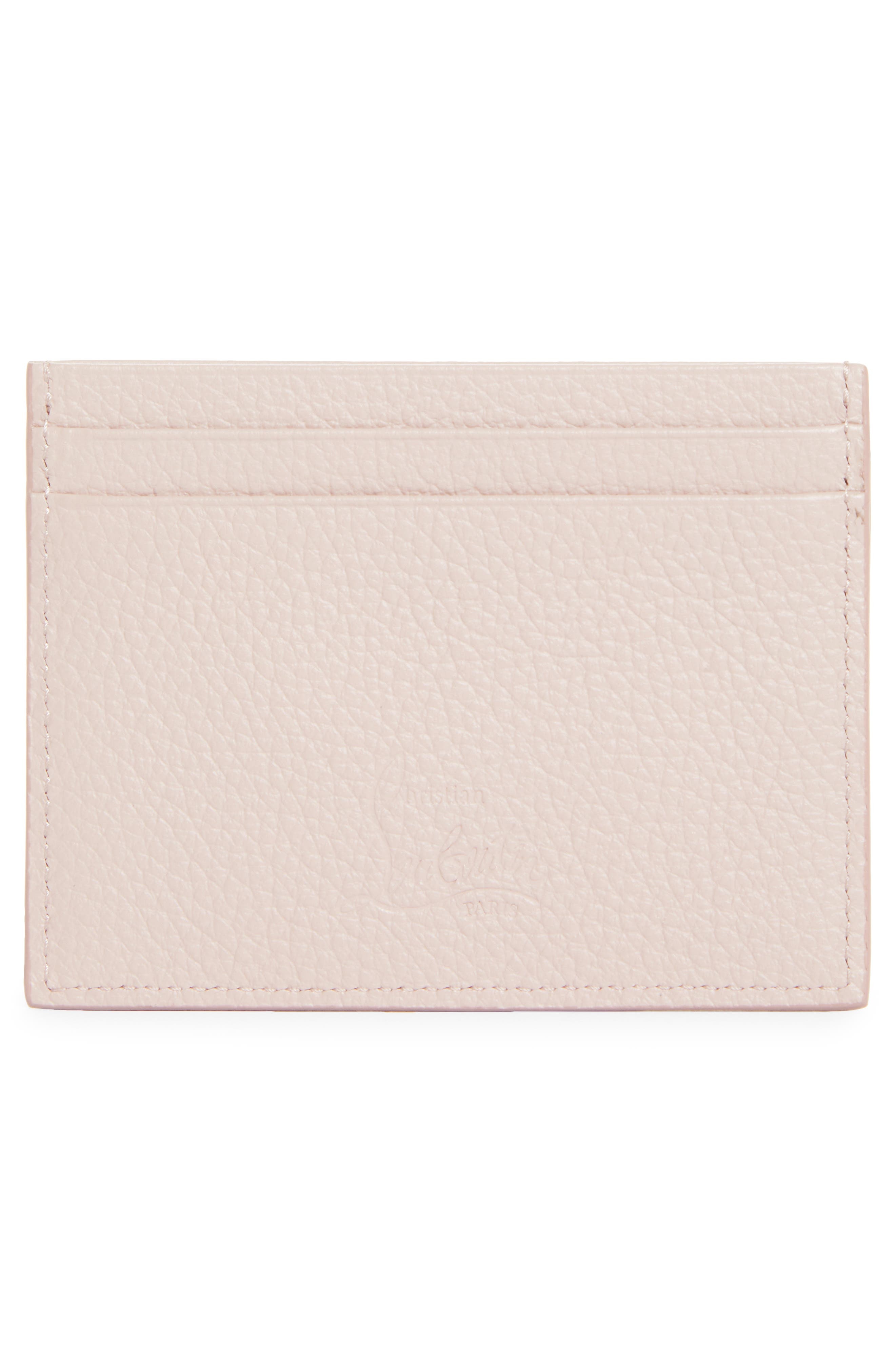 Christian Louboutin Kios Simple Leather Card Case in Vintage Rose at Nordstrom - 3