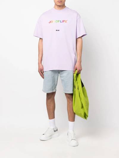 MSGM embroidered cotton T-Shit outlook