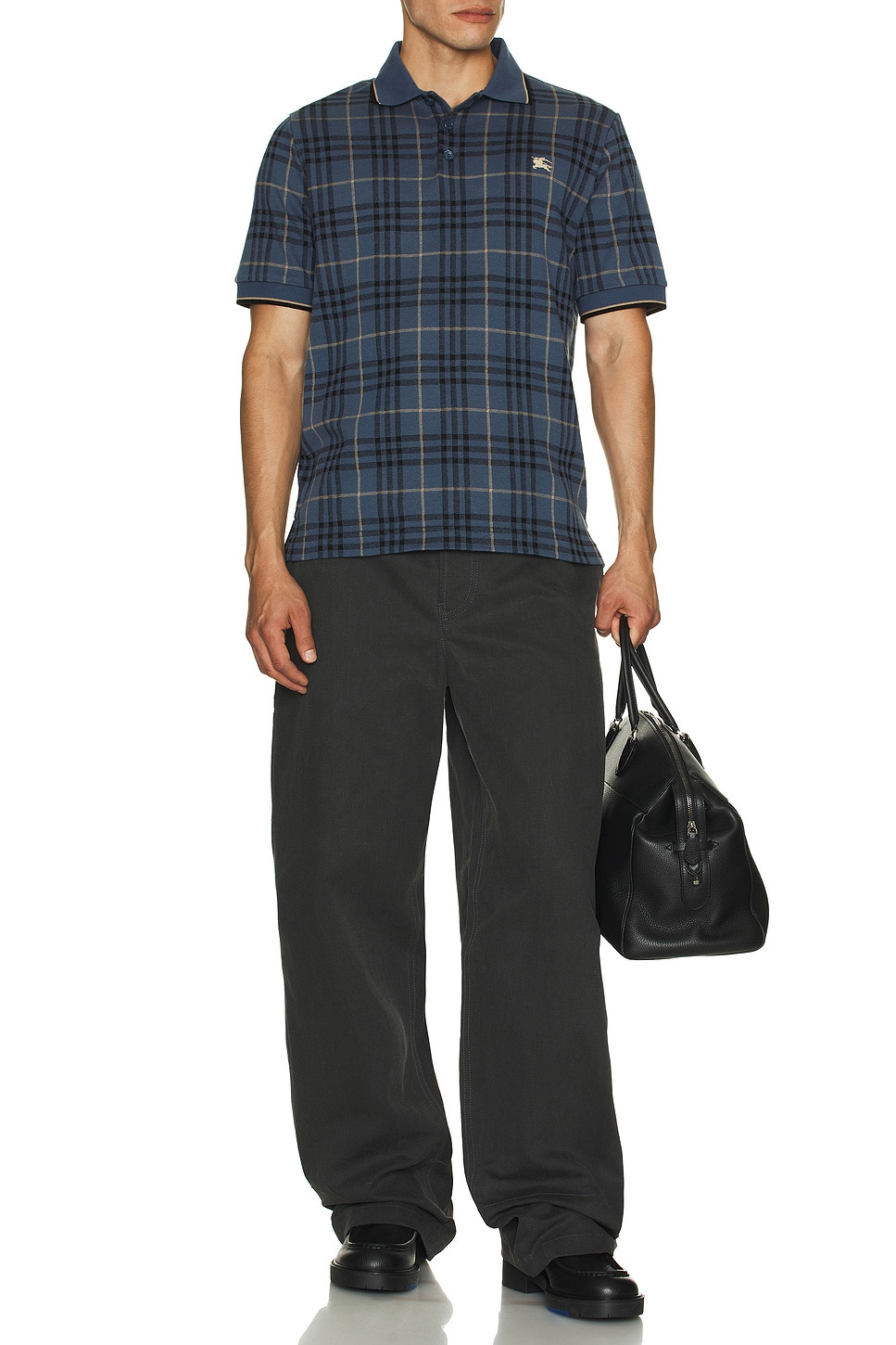 Check Slim Polo With EKD - 5