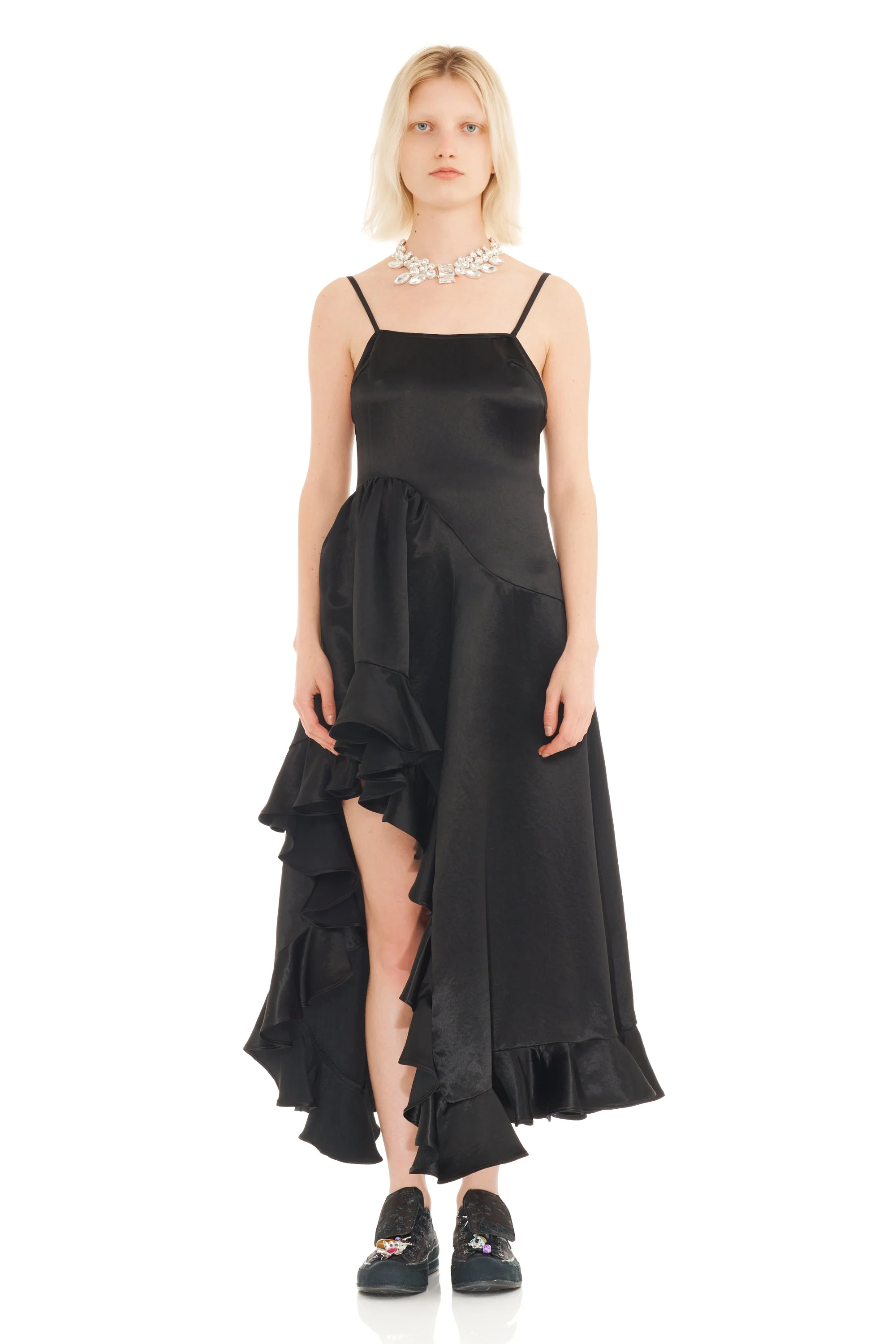 BLACK FLORIST DRESS - 1
