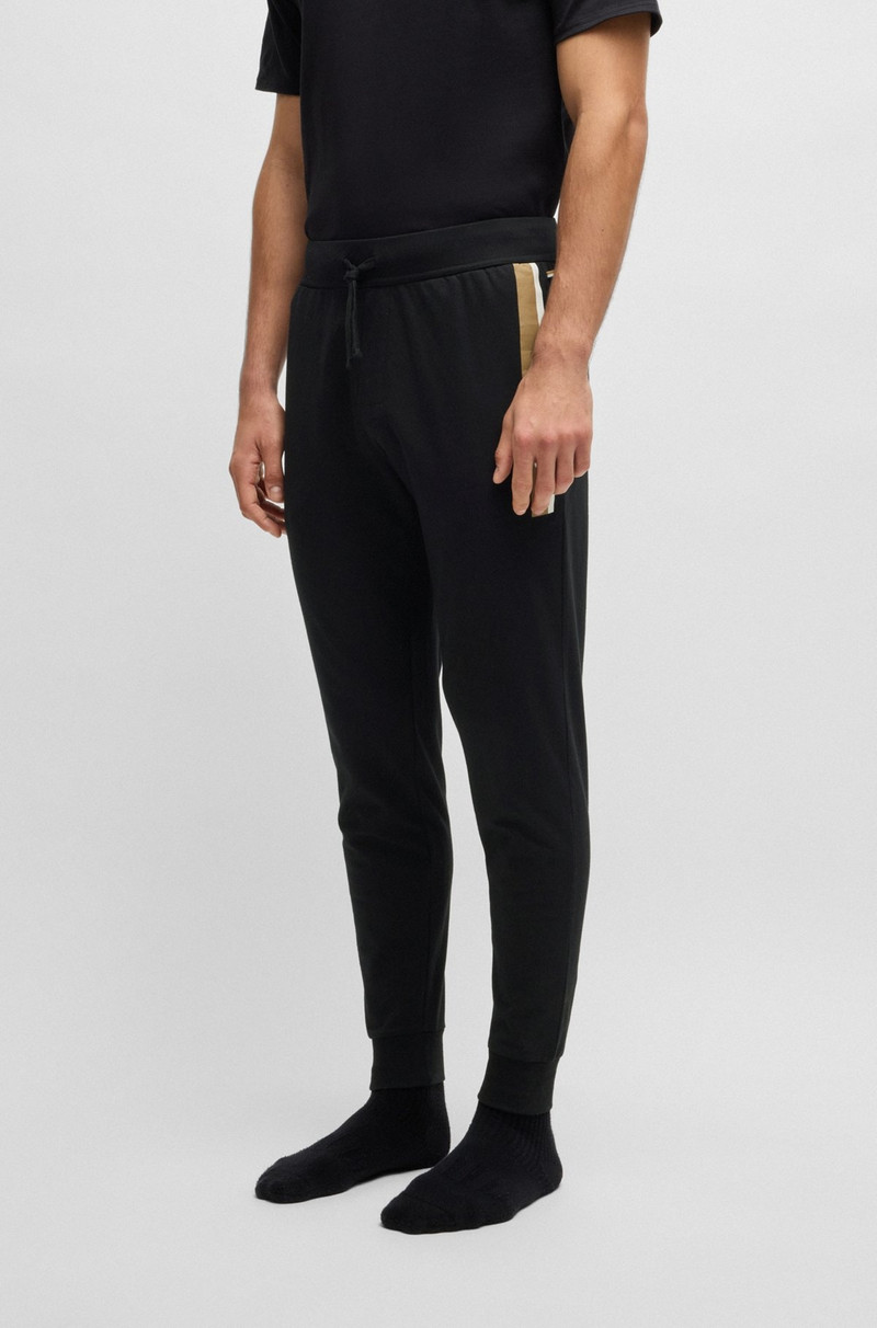 COTTON-TERRY TRACKSUIT BOTTOMS WITH STRIPE PRINT 2