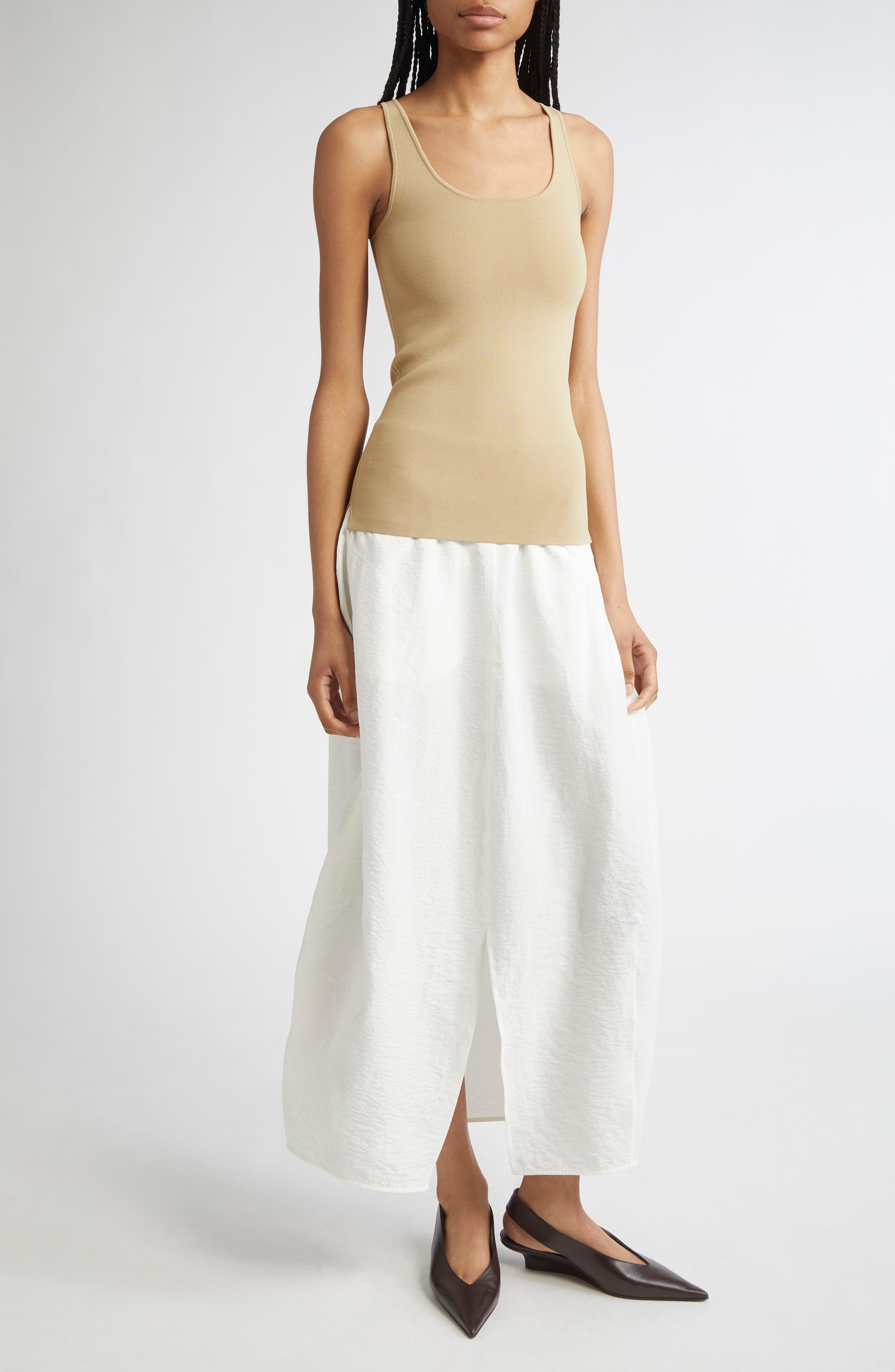 TOTEME Compact Knit Tank in Desert at Nordstrom - 2