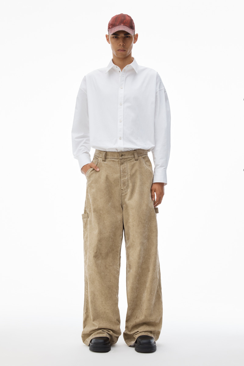 Alexander Wang Rounded Carpenter Jeans with Weathered Flocking outlook