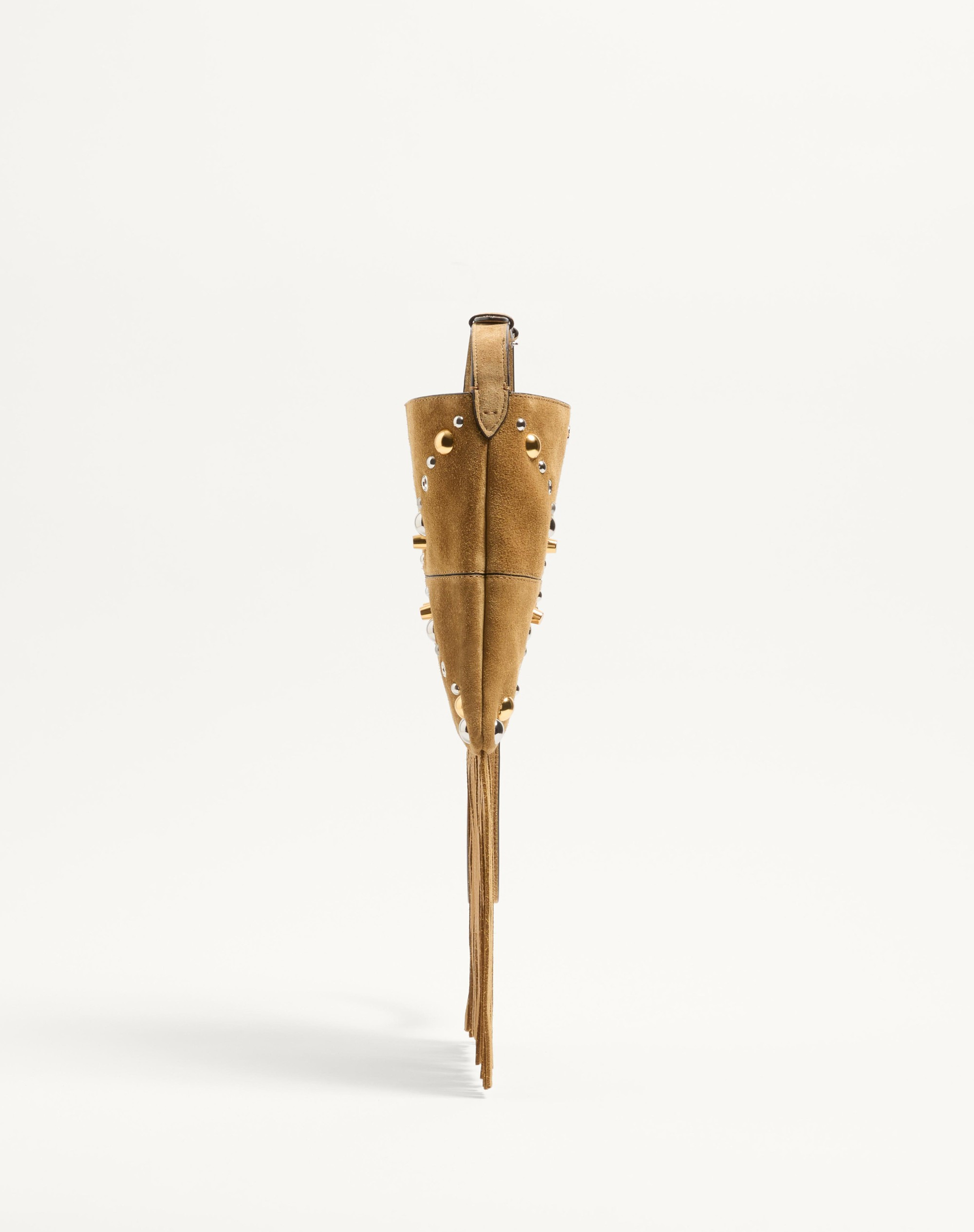 VALENTINO GARAVANI NELLCÔTE SMALL SHOULDER BAG IN SUEDE WITH FRINGES - 4