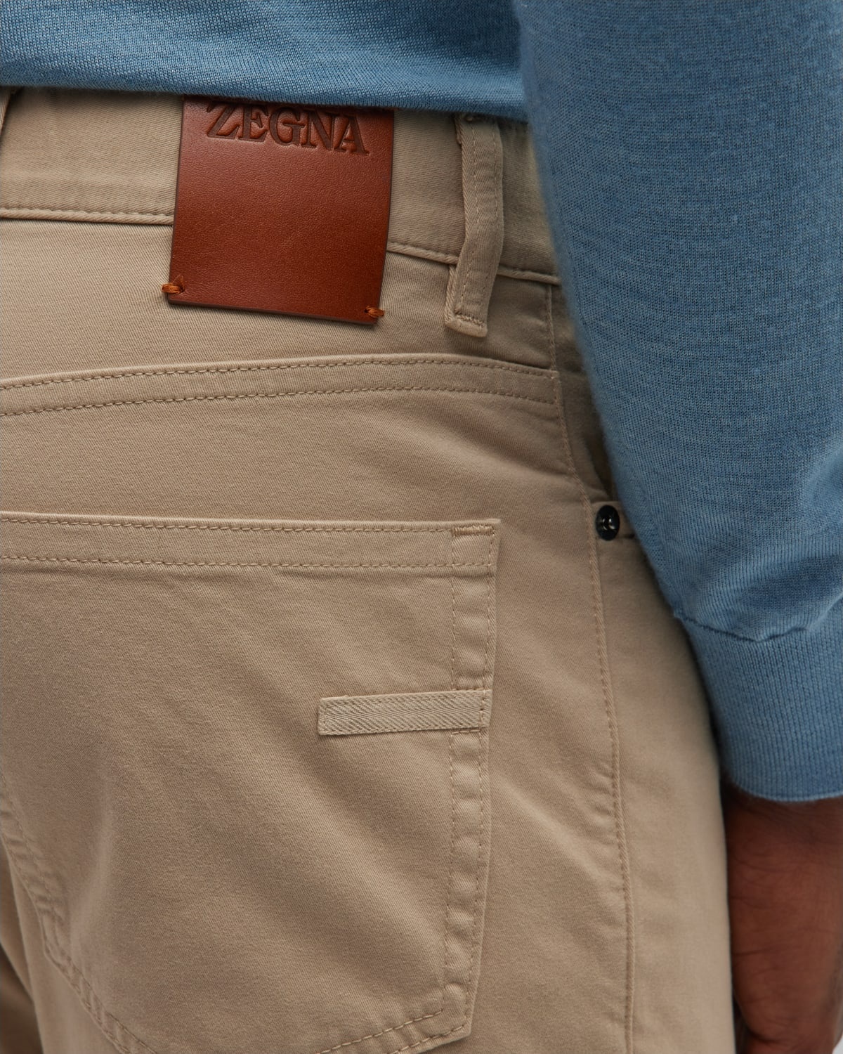 Men's Brushed Cotton 5-Pocket Trousers - 7