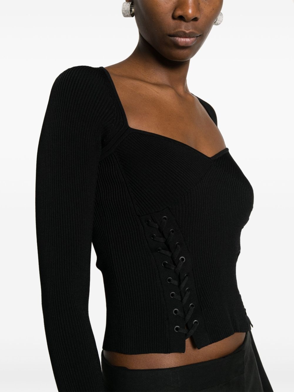 Daphane sweetheart-neck top - 5