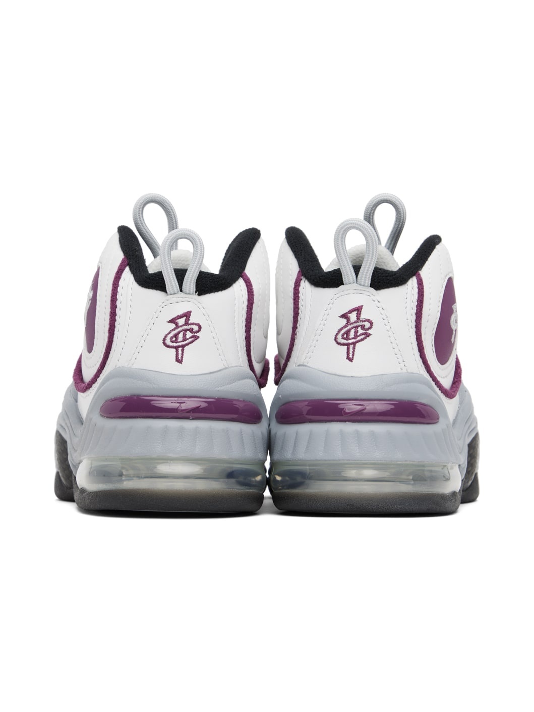 White & Purple Air Penny II Sneakers - 2