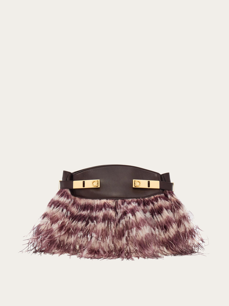 Hug crossbody bag with feathers (S) 1