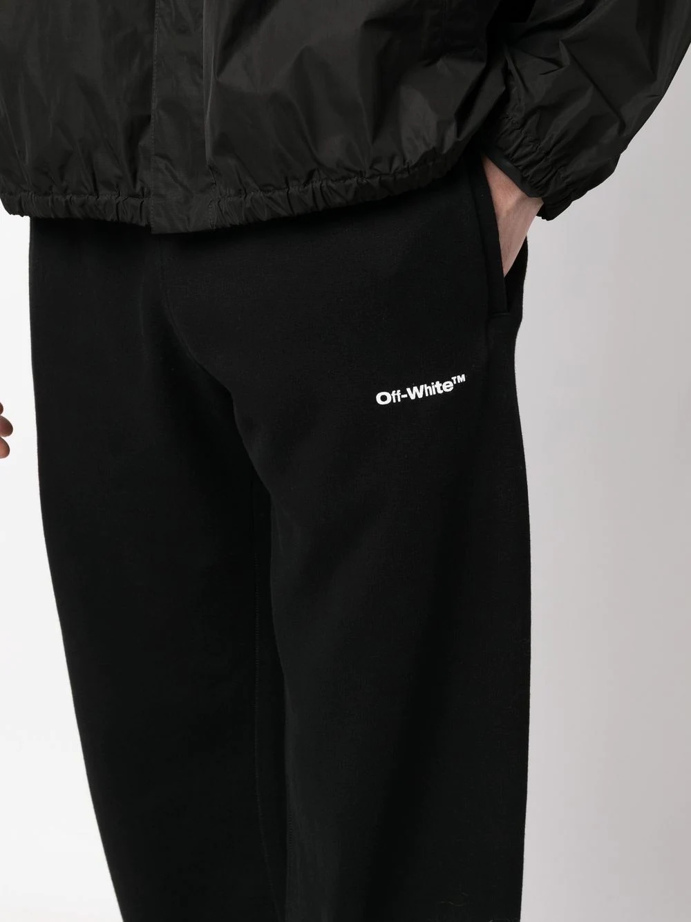 Wave-print cotton track pants - 5