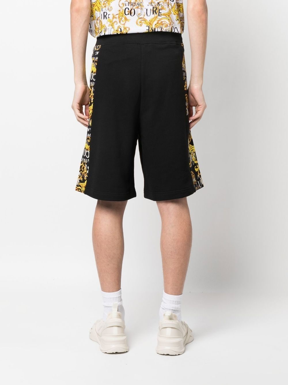side baroque-print bermuda shorts - 4