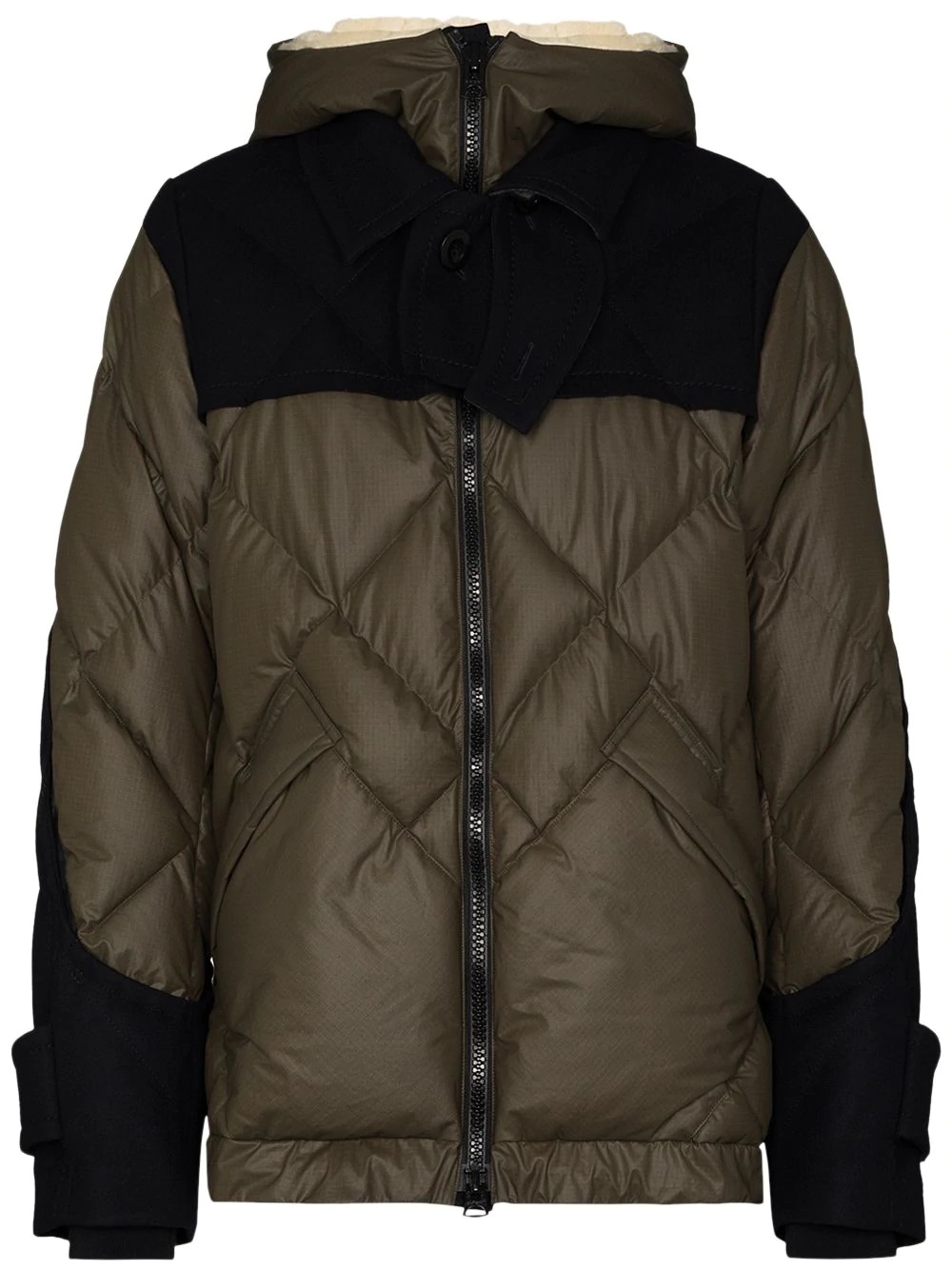 Melton quilted puffer jacket - 1