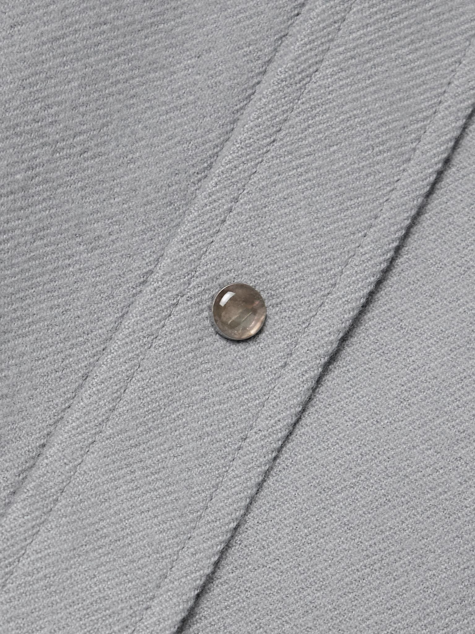 Cashmere-twill shirt Gray - 5