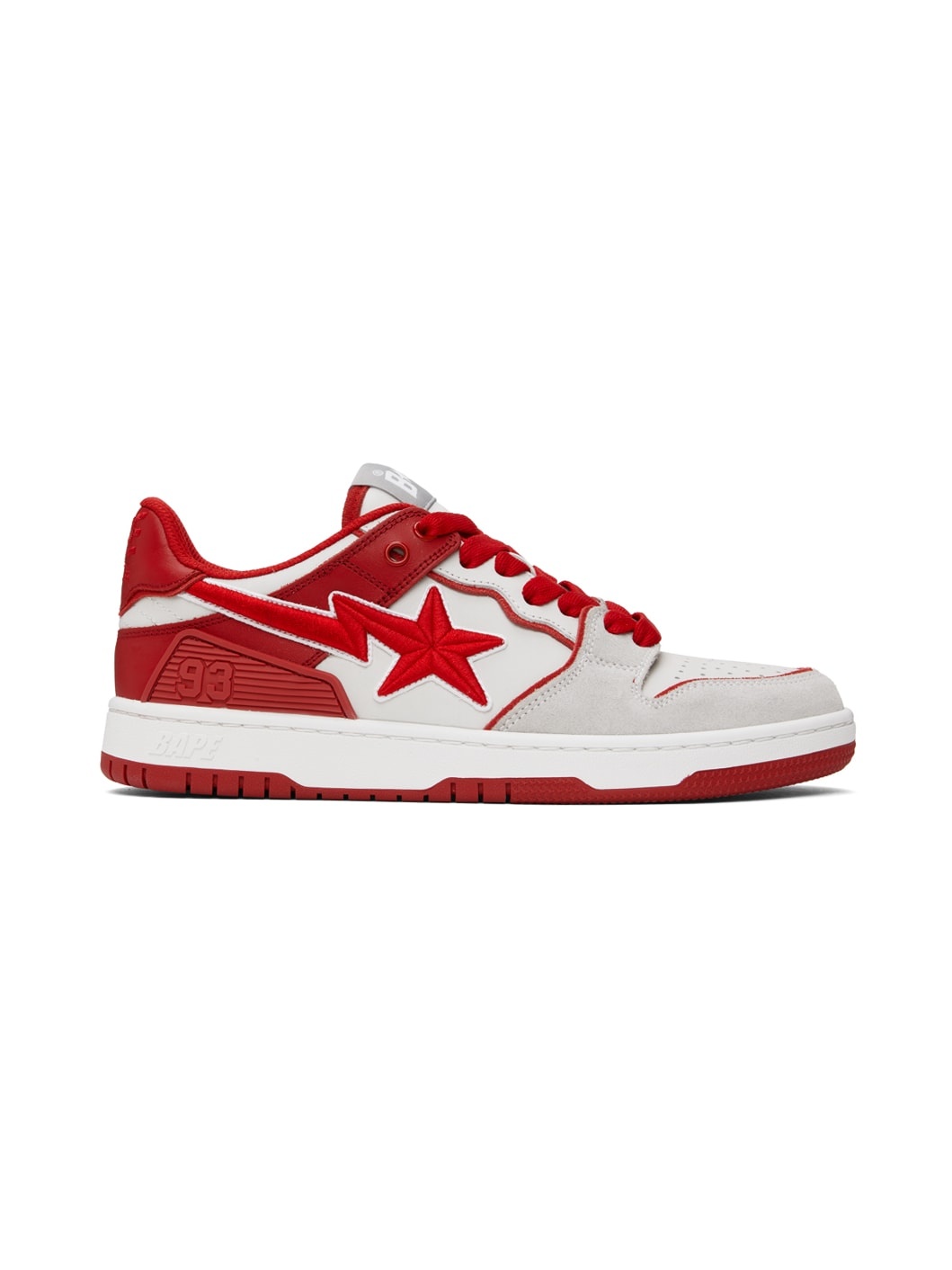 Gray & Red STA #5 Sneakers - 1