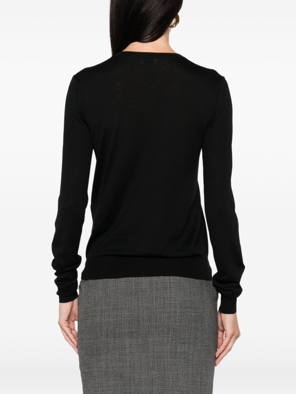 crew-neck wool top - 4