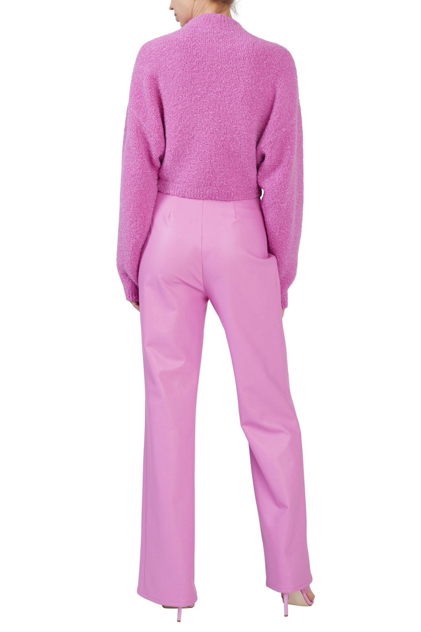 Alpaca Silk Boucle Cropped Sweater - 3