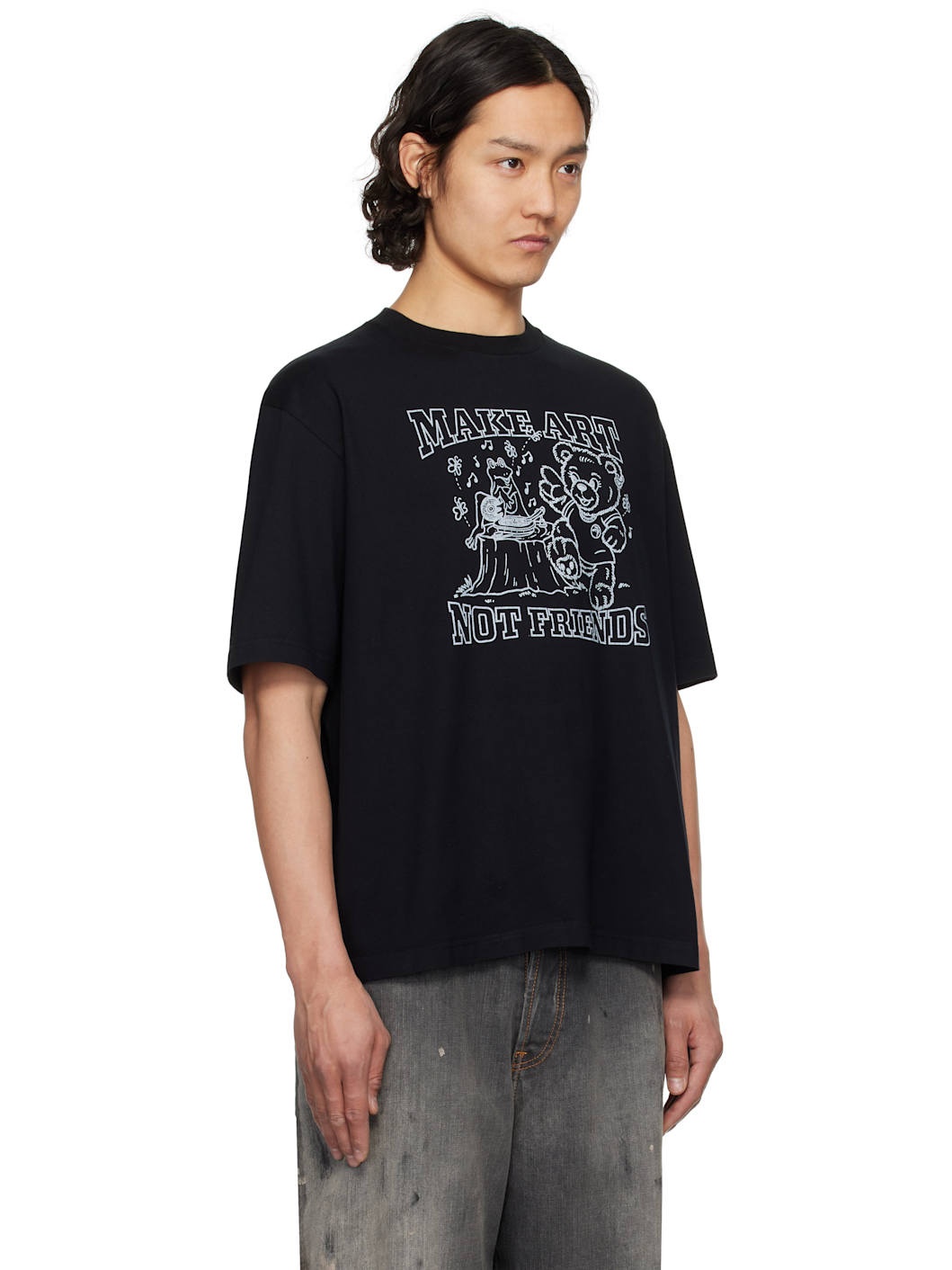 Black 'Make Art' T-shirt - 2