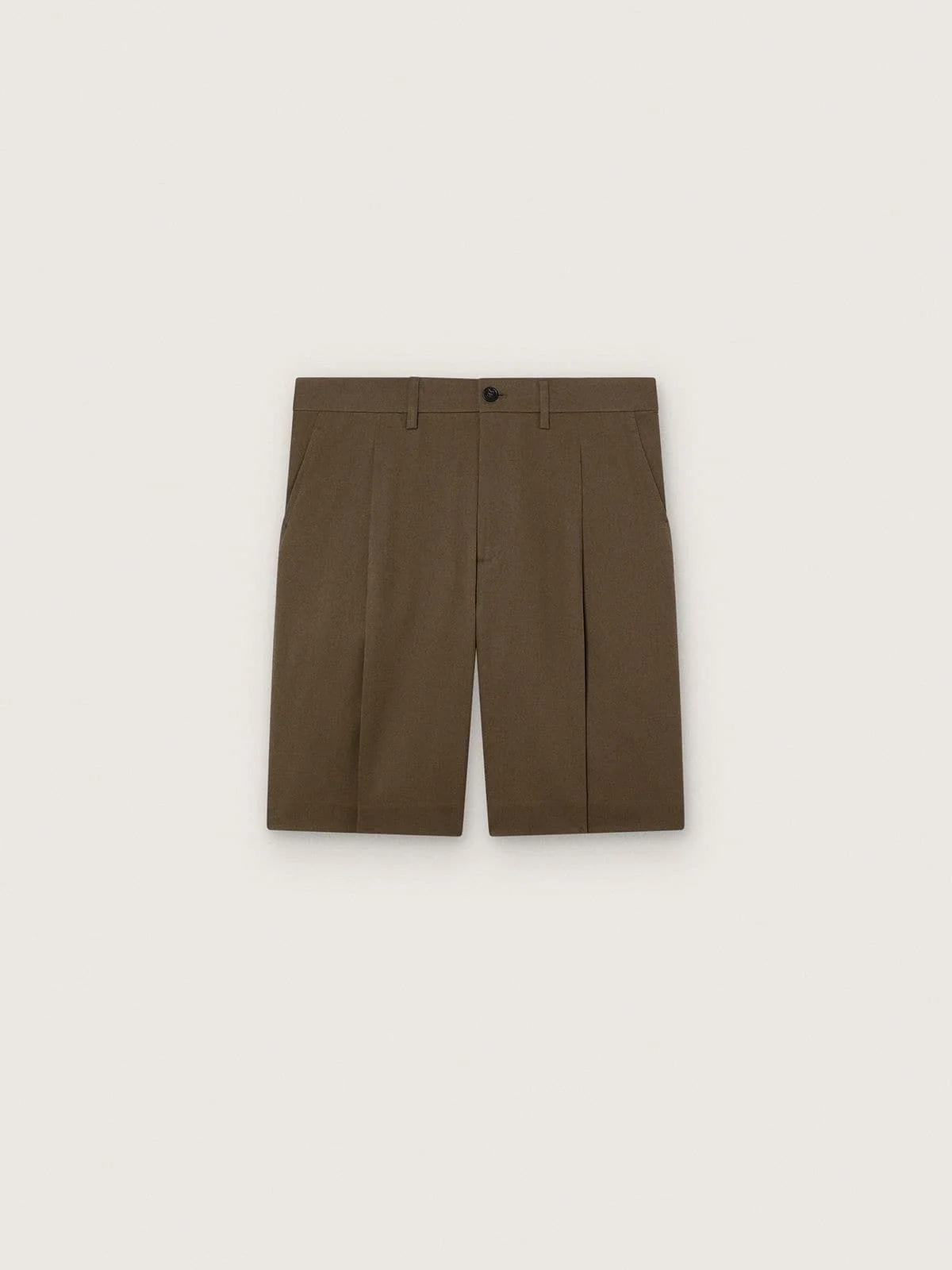 Men’s wool gabardine Bermuda shorts - 1