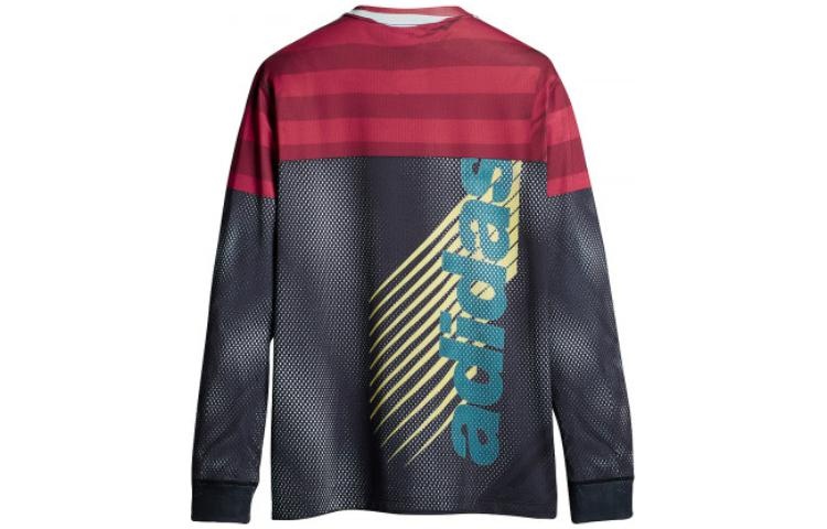 Men's adidas originals x Alexander Wang Crossover Logo Splicing Alphabet Printing Round Neck Long Sl - 2