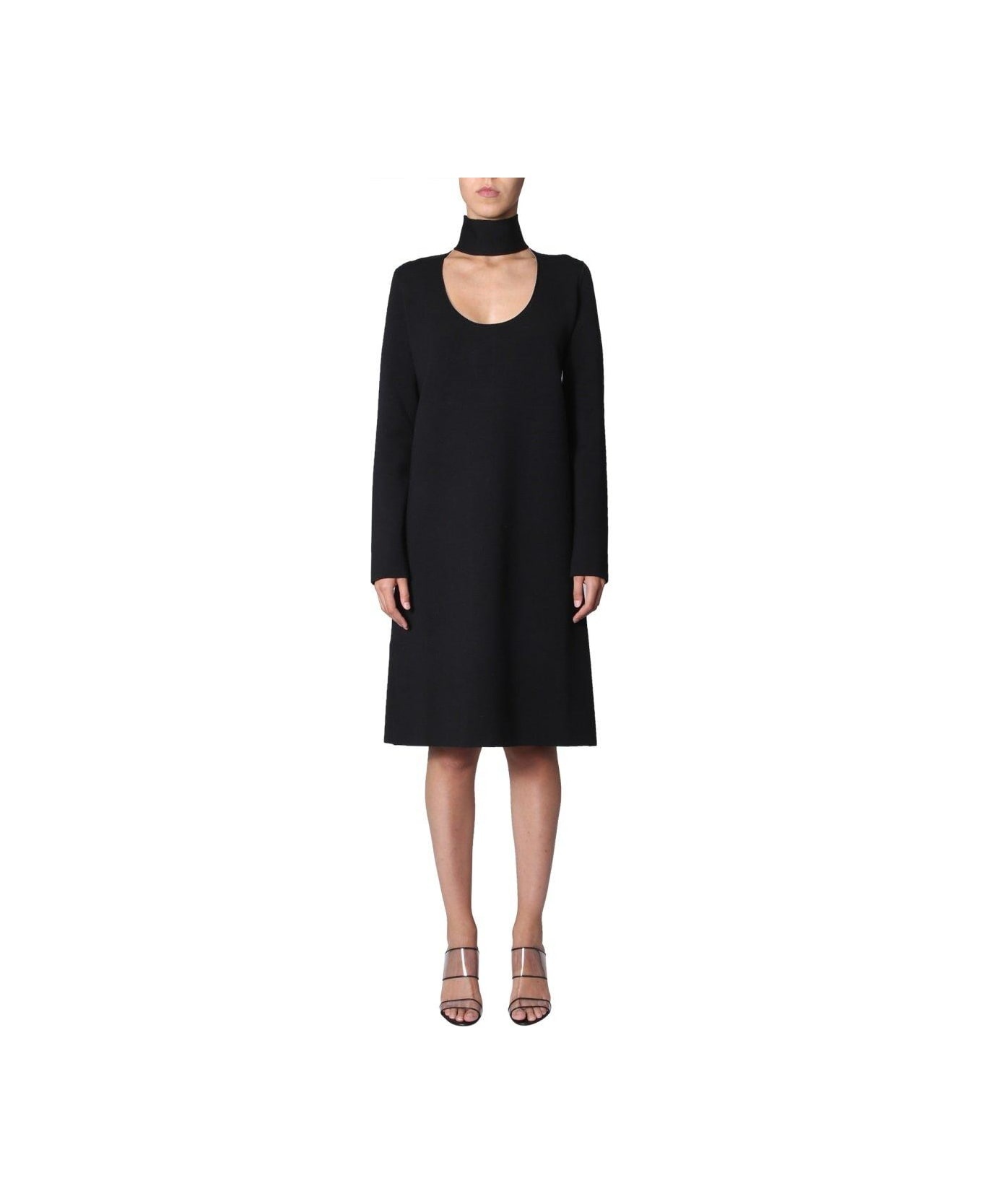 Cutout Longsleeved Midi Dress - 3