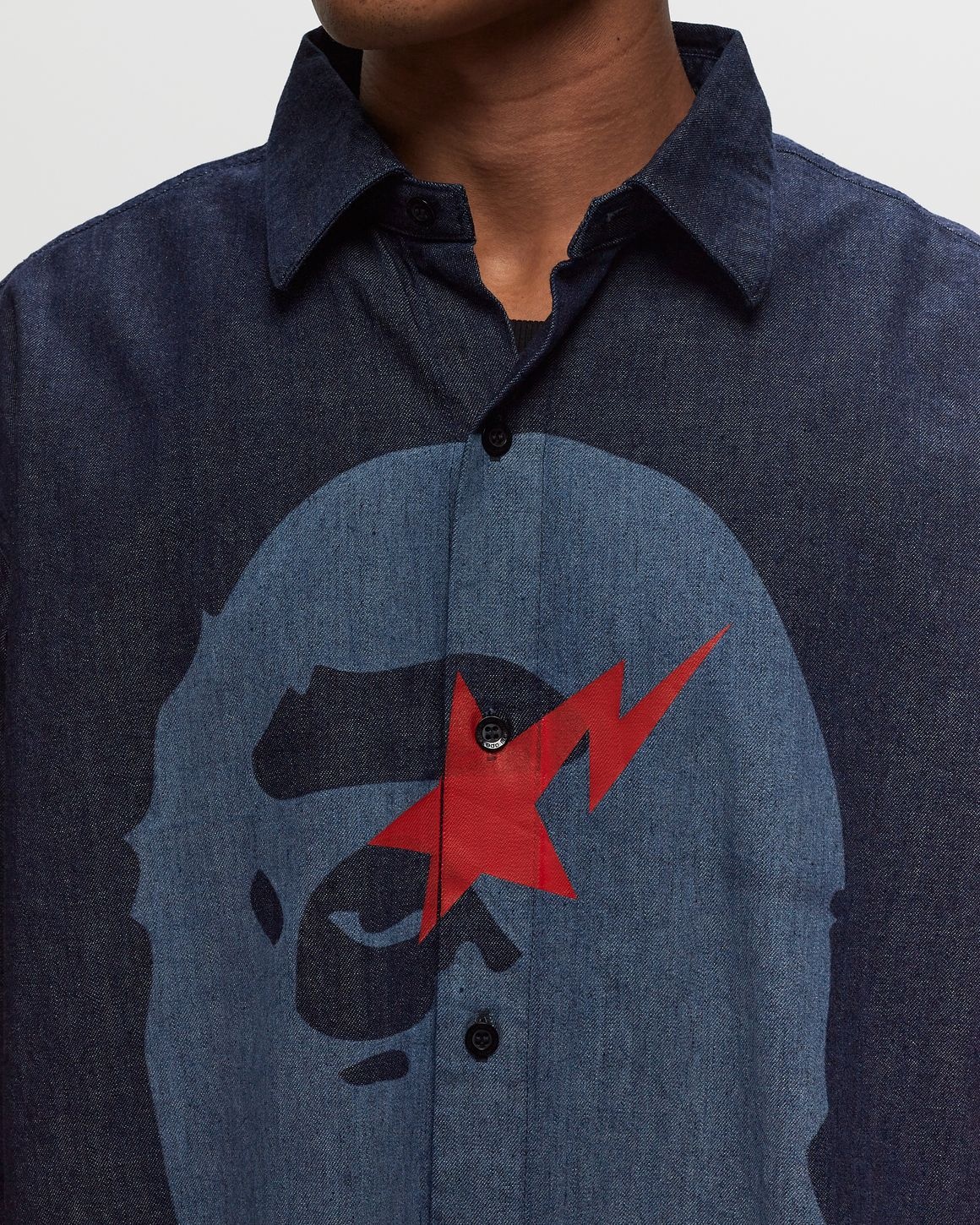 STA APE HEAD RELAXED FIT DENIM L/S SHIRTS - 4