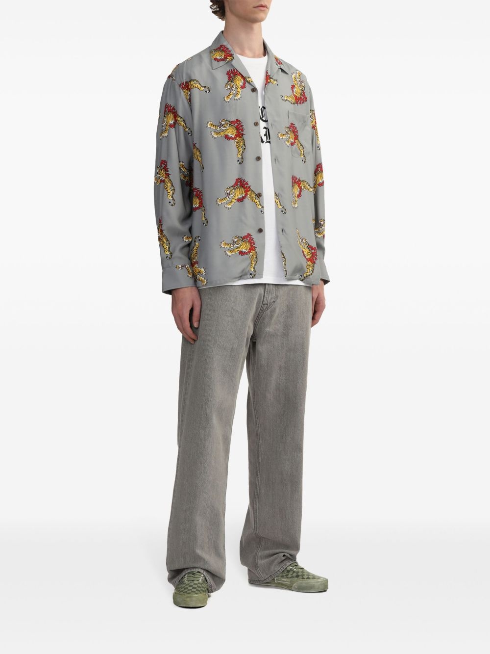 x Tim Lehi tiger-print shirt - 2