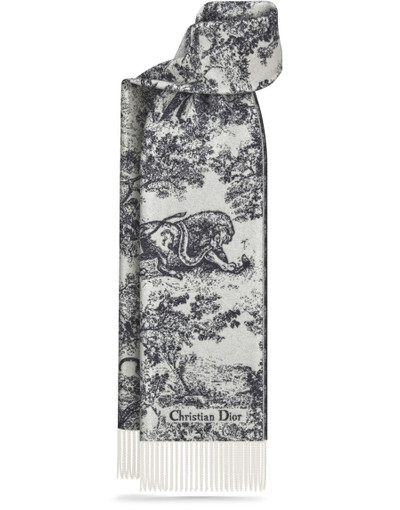 Dior Toile de Jouy Sauvage scarf outlook