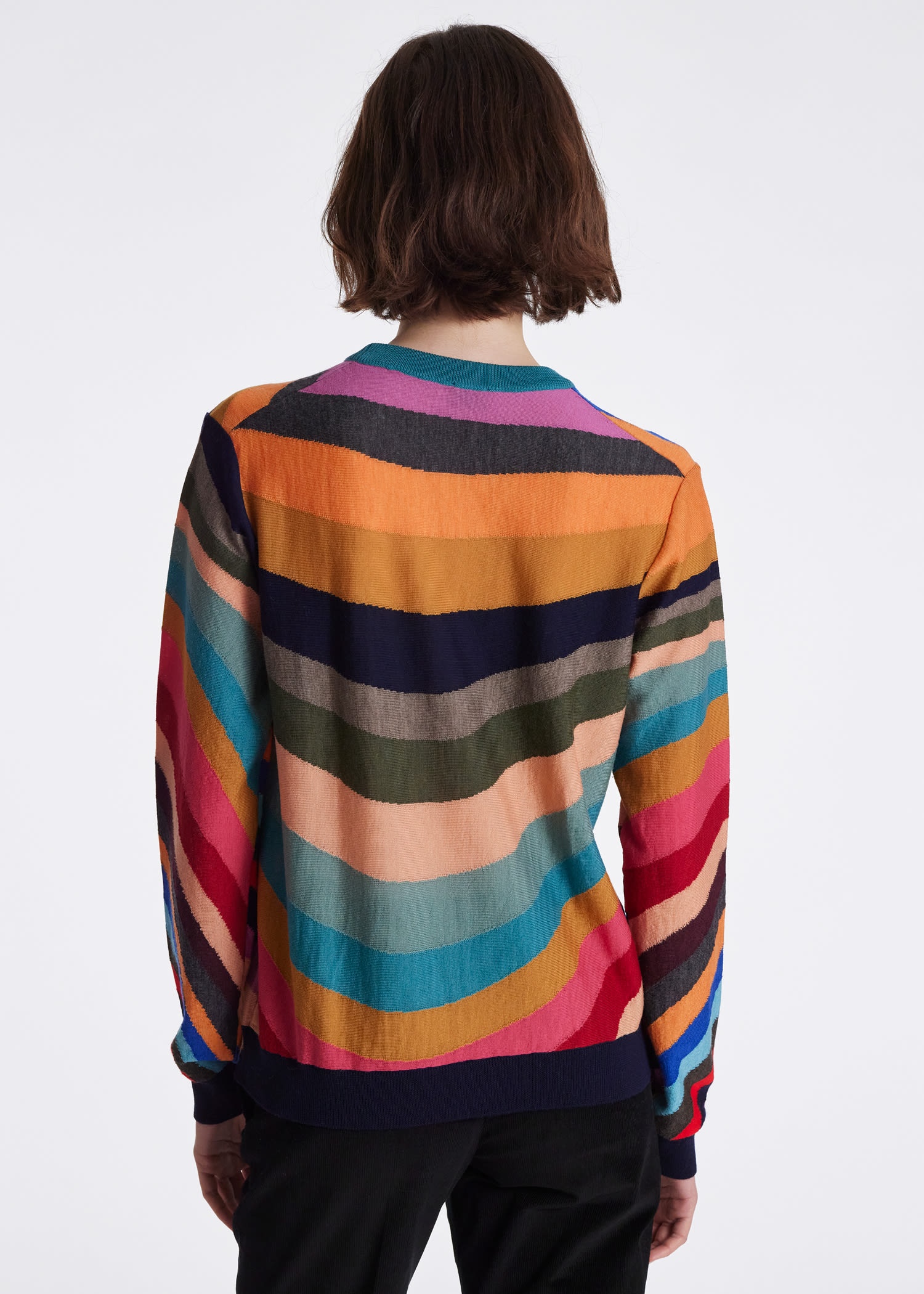 'Swirl' Intarsia Merino Sweater - 5