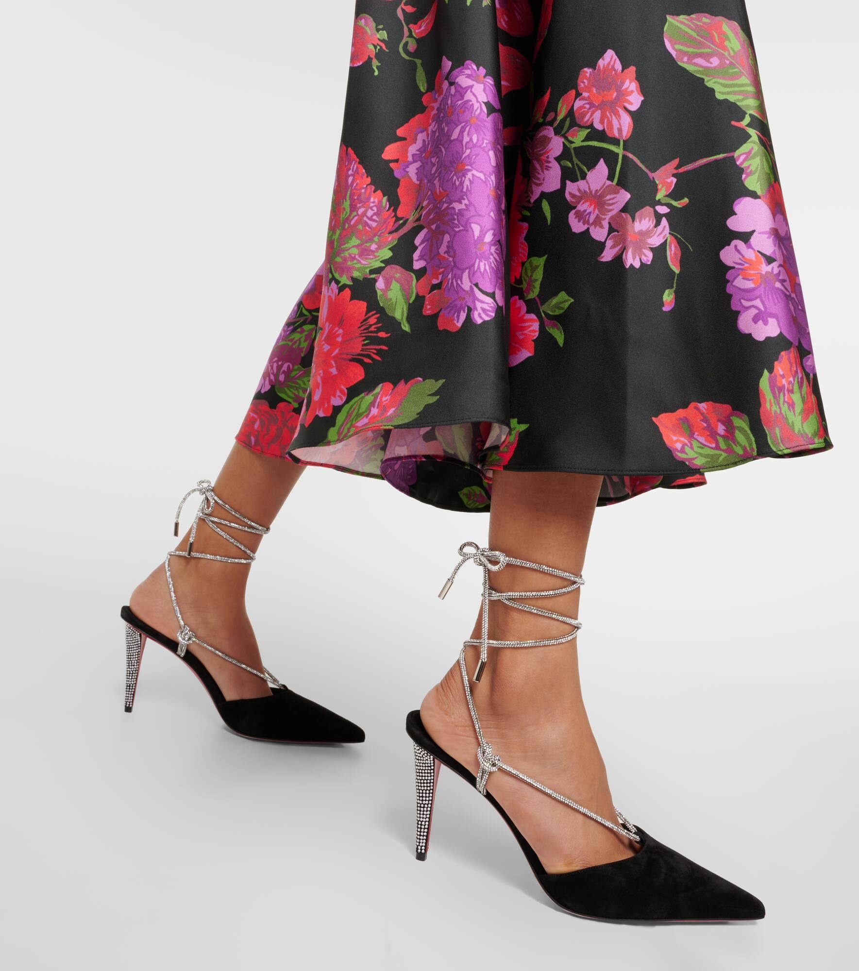 Astrid Lace Strassita 85 suede pumps - 4