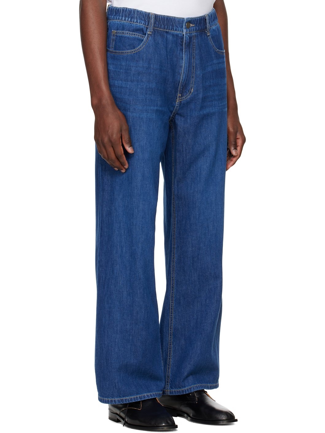 Blue Wide Bootcut Jeans - 2