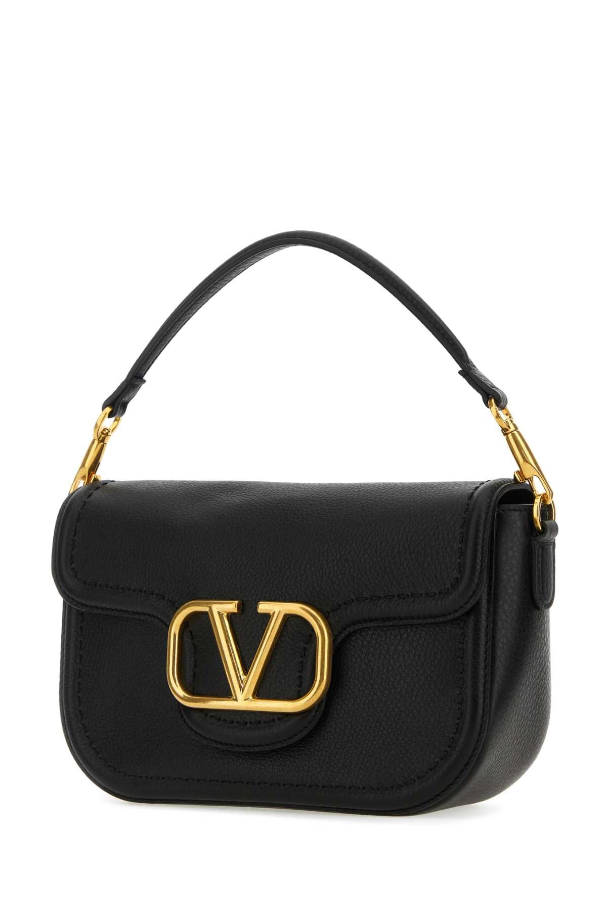 Valentino Garavani Women Black Leather Alltime Shoulder Bag - 2