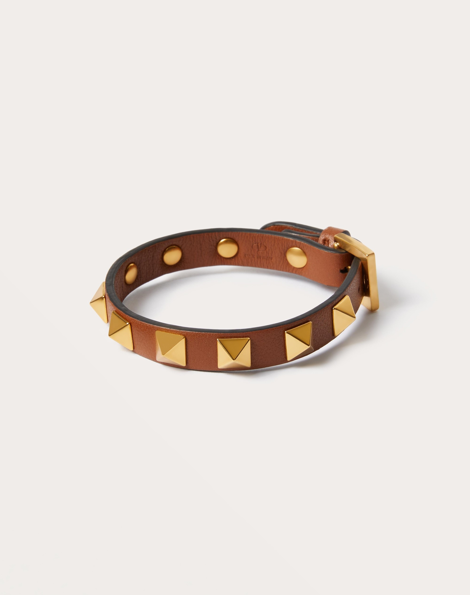 ROCKSTUD BRACELET IN LEATHER AND METAL - 3