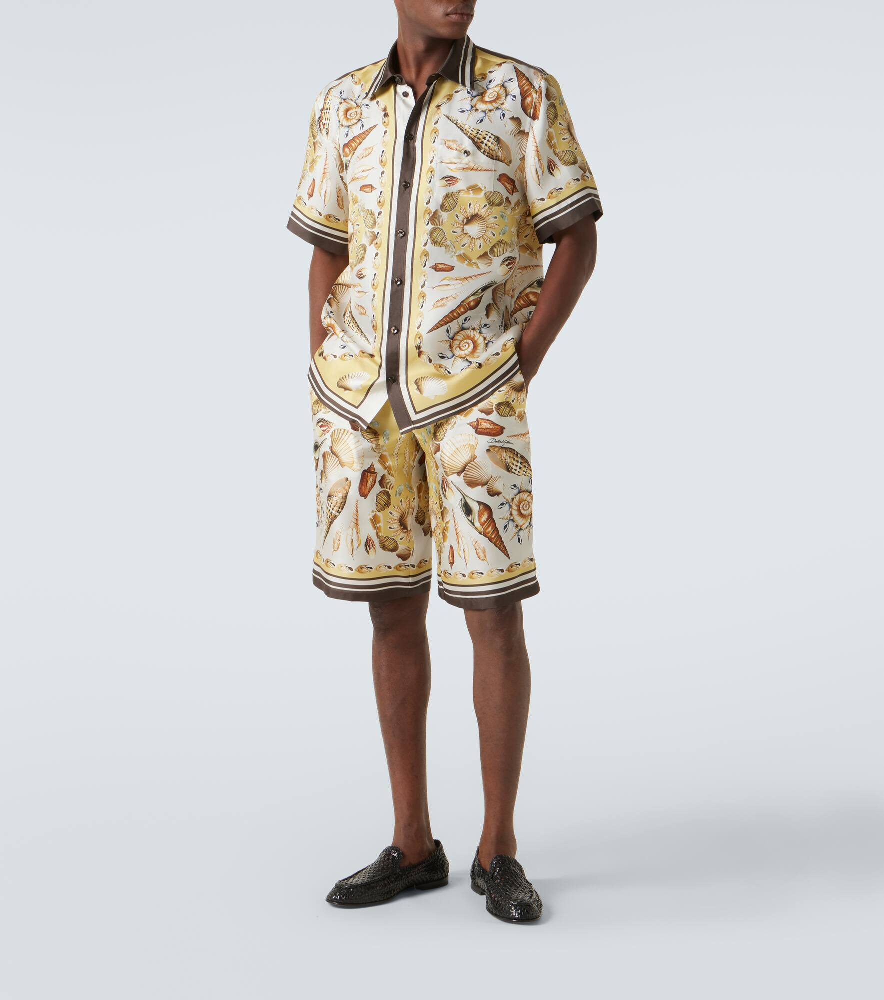 Printed silk twill shorts - 2