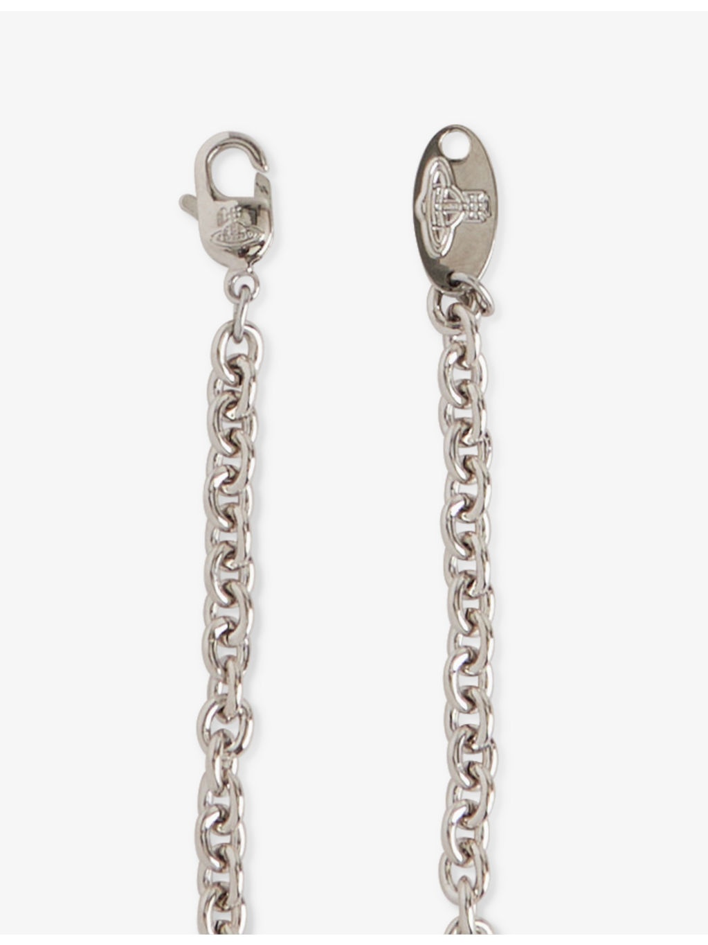 Mini Bas Relief Chain silver-tone plated brass bracelet - 4