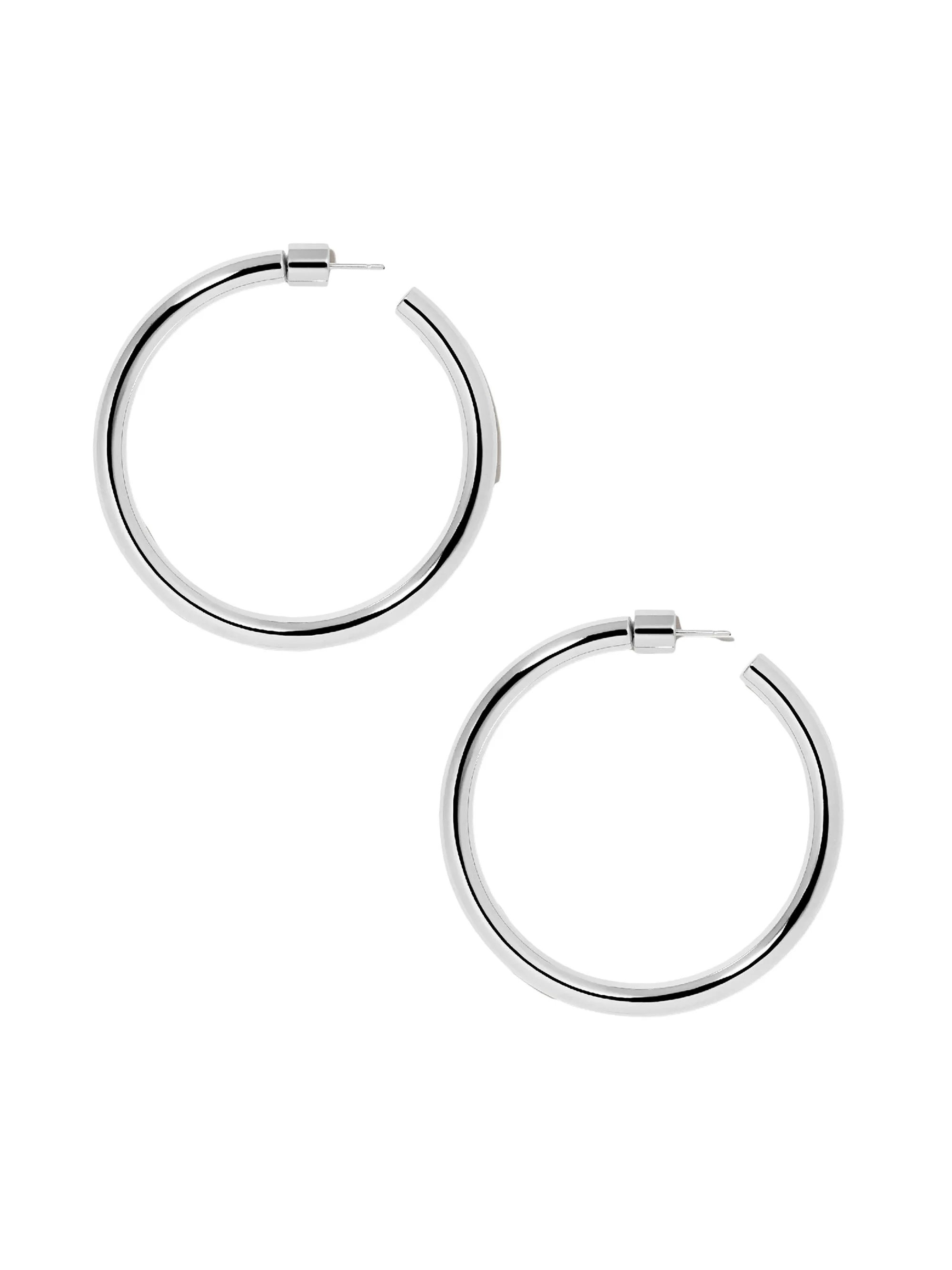 Women's Lilly Huggie Earrings/23MM - Silver - 1