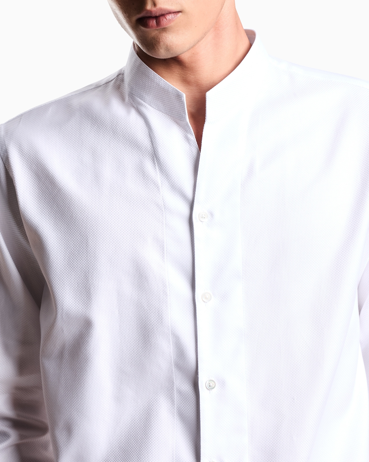ARMURE COTTON SHIRT WITH GURU COLLAR - 5