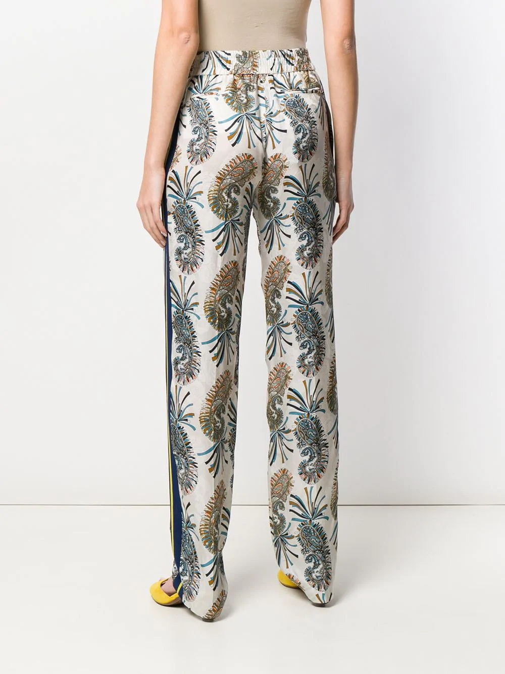 paisley print trousers - 4