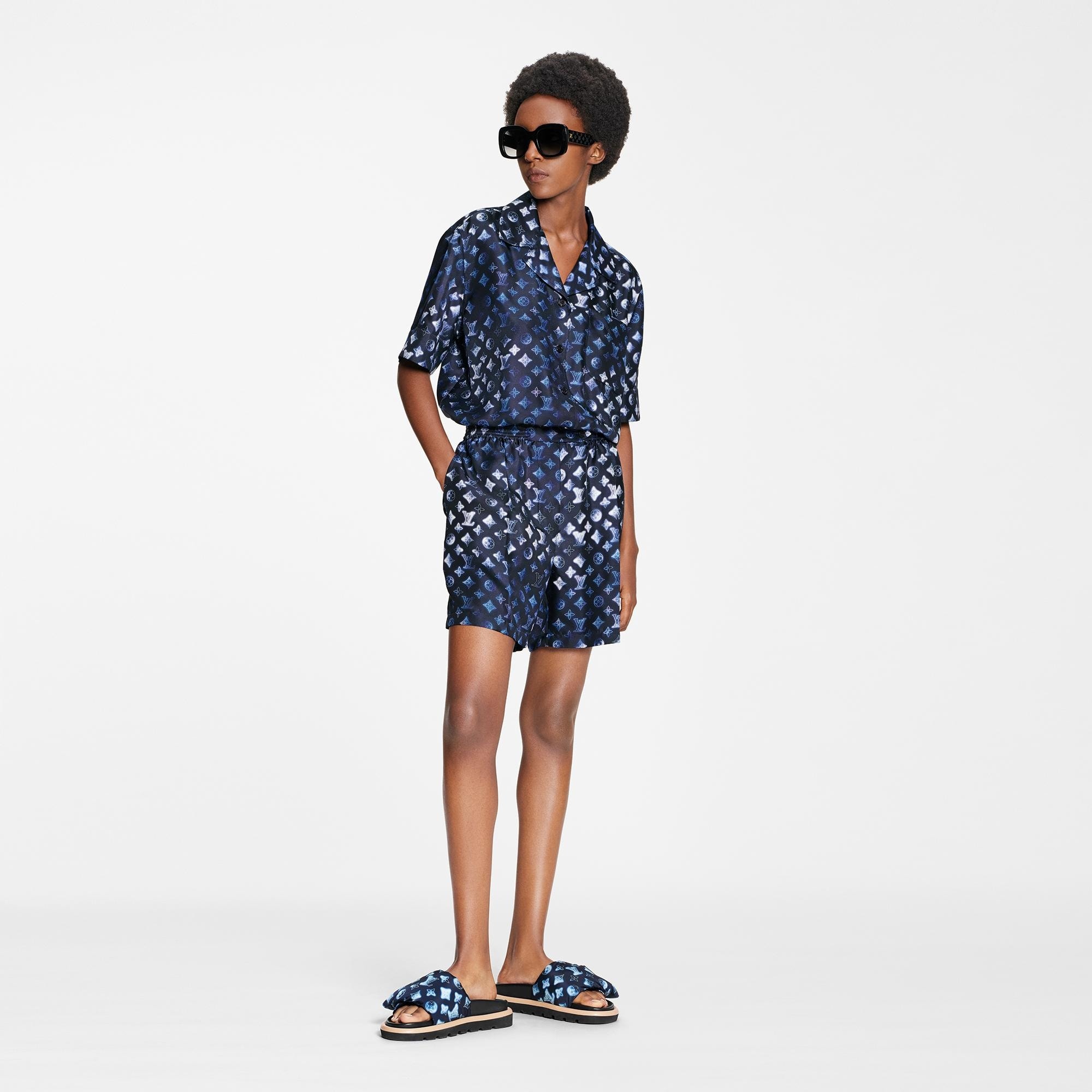 Mahina Monogram Short-Sleeved Playsuit - 2