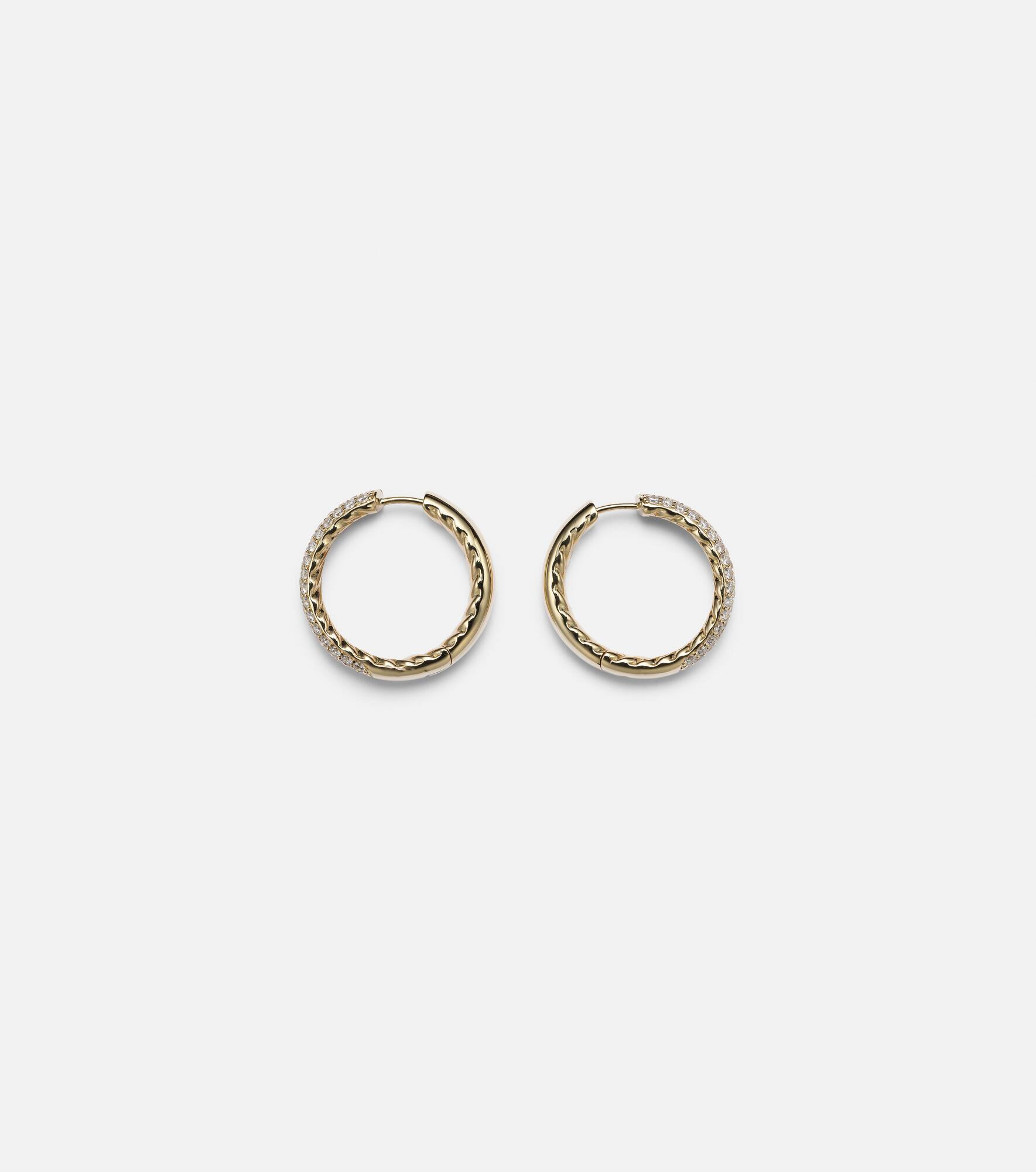 DY Mercer® 18kt gold hoop earrings with diamonds - 4