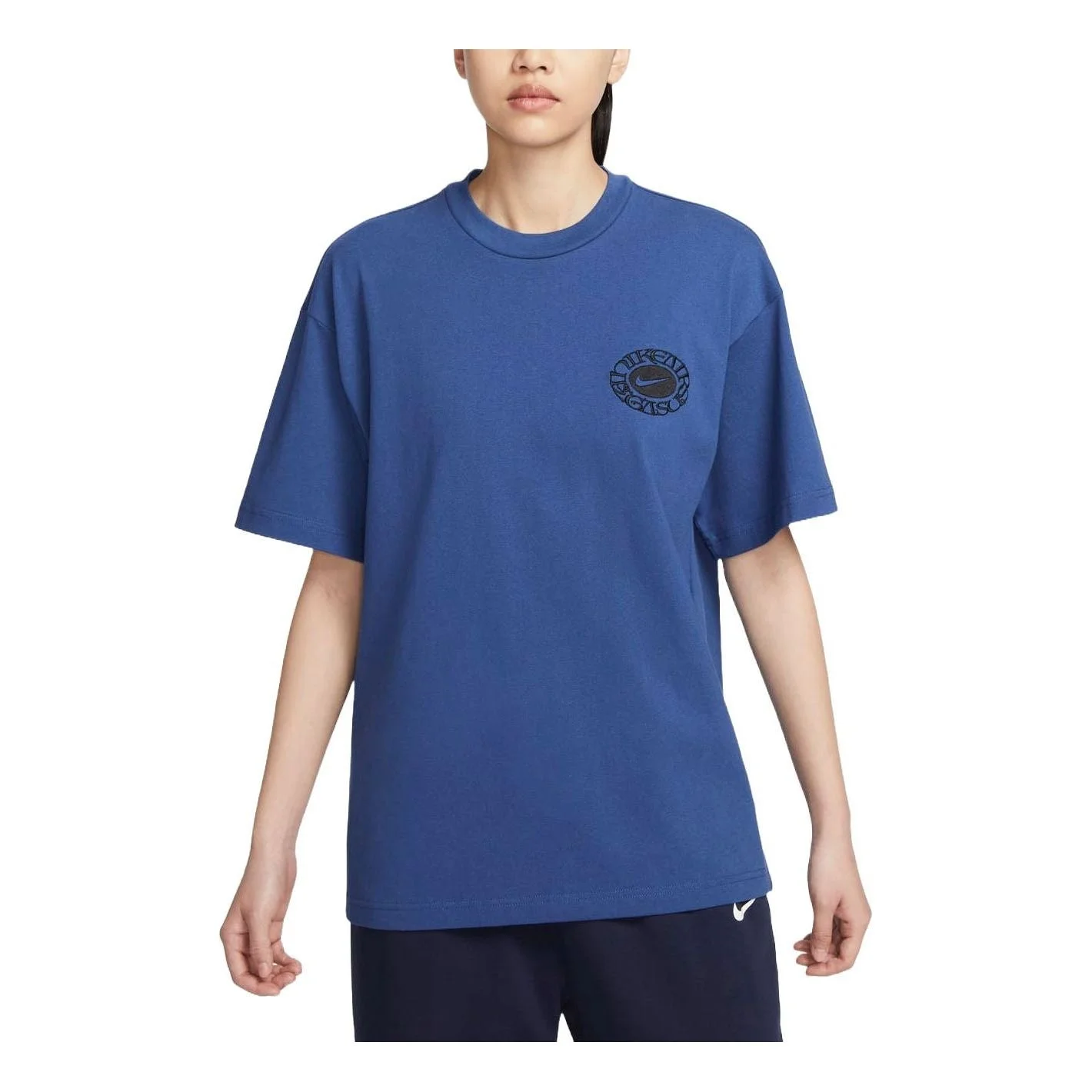Nike Embroidery Logo T-Shirt Asia Sizing 'Blue' FZ7621-486 - 1