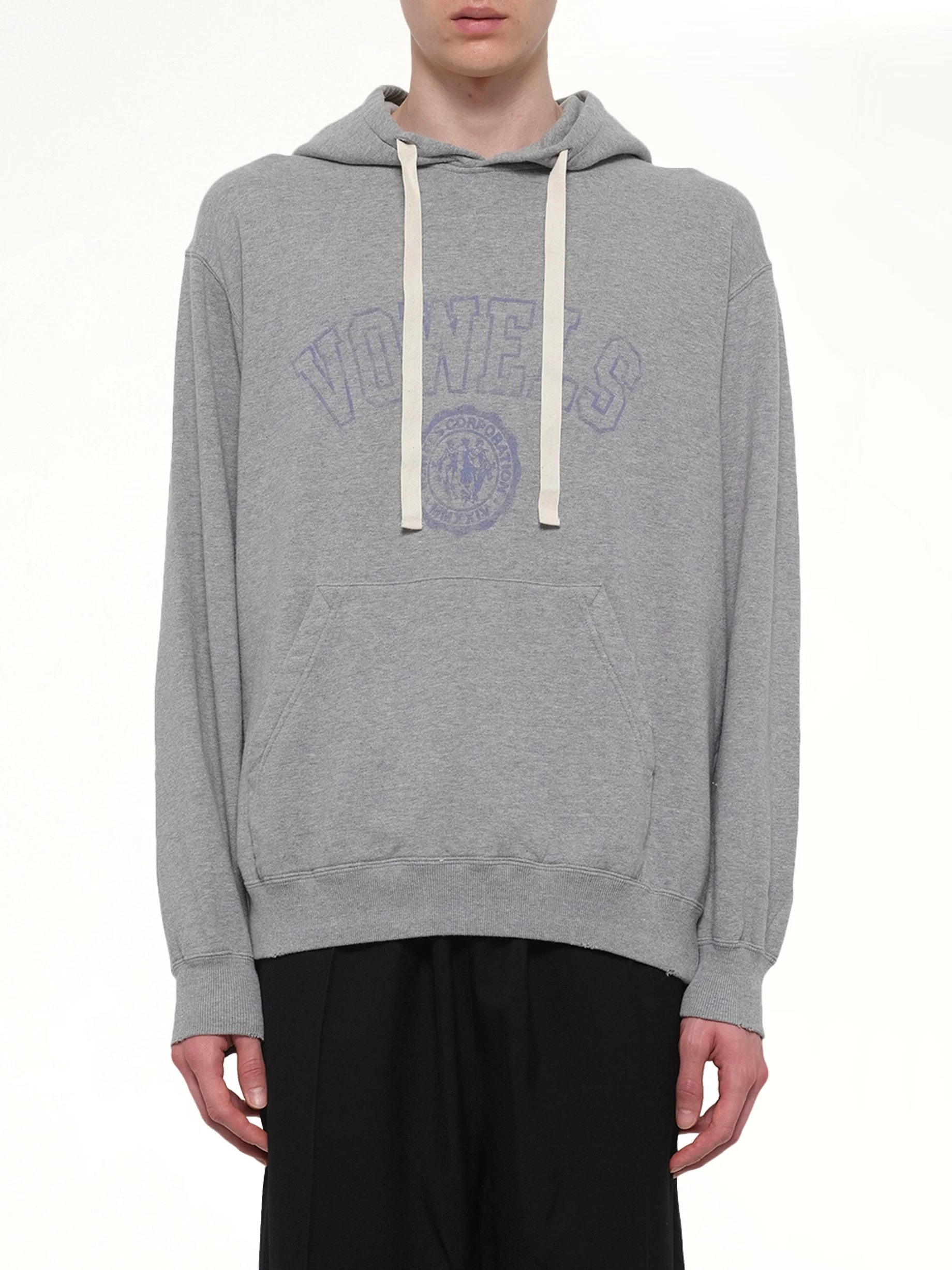 Faded Collegiate Hoodie in Grey Heather - 1