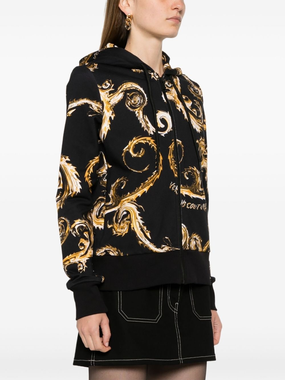 Barocco-print hoodie - 3