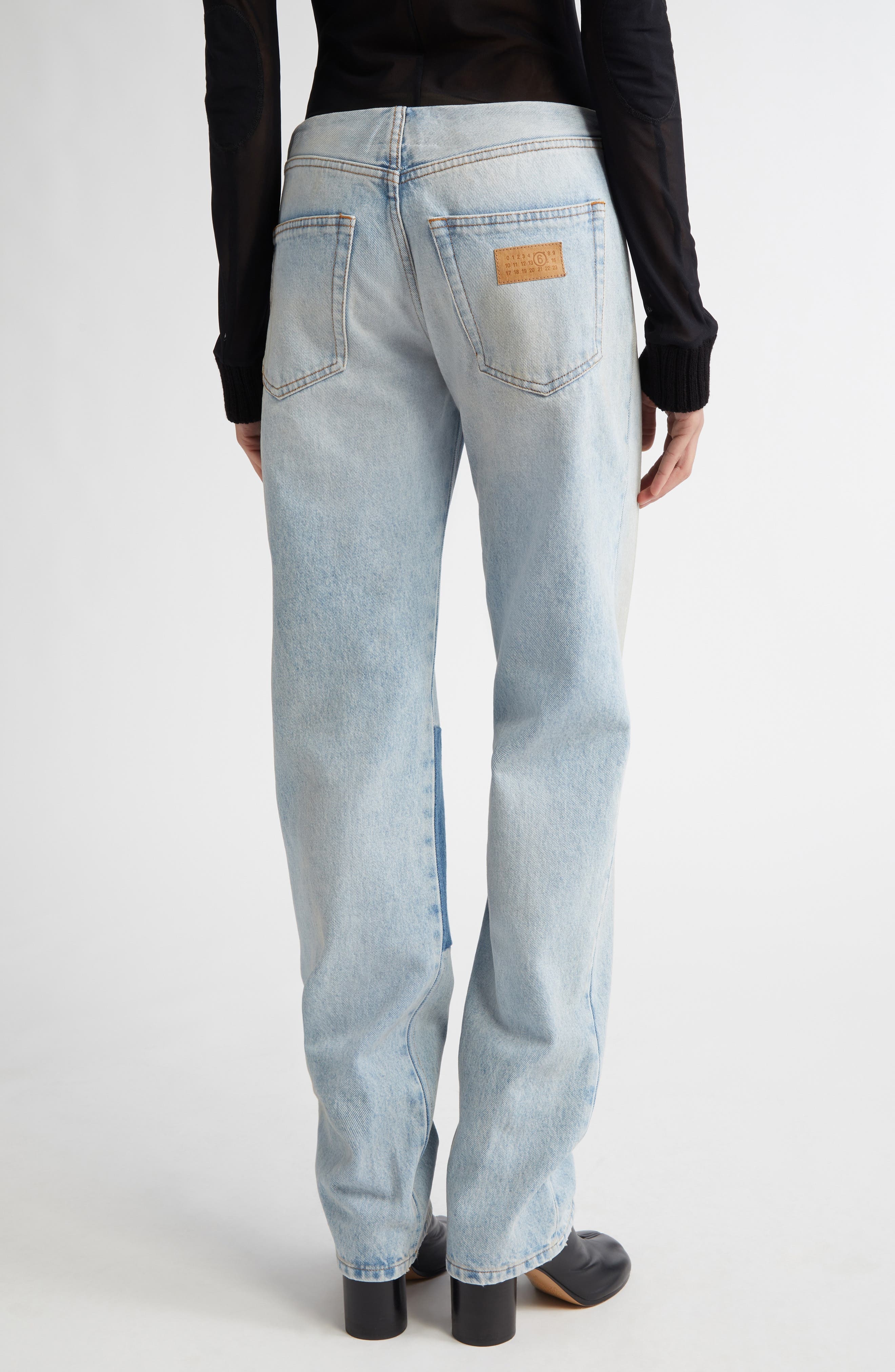 MM6 Maison Margiela Patchwork Jeans in Medium Blue at Nordstrom - 2