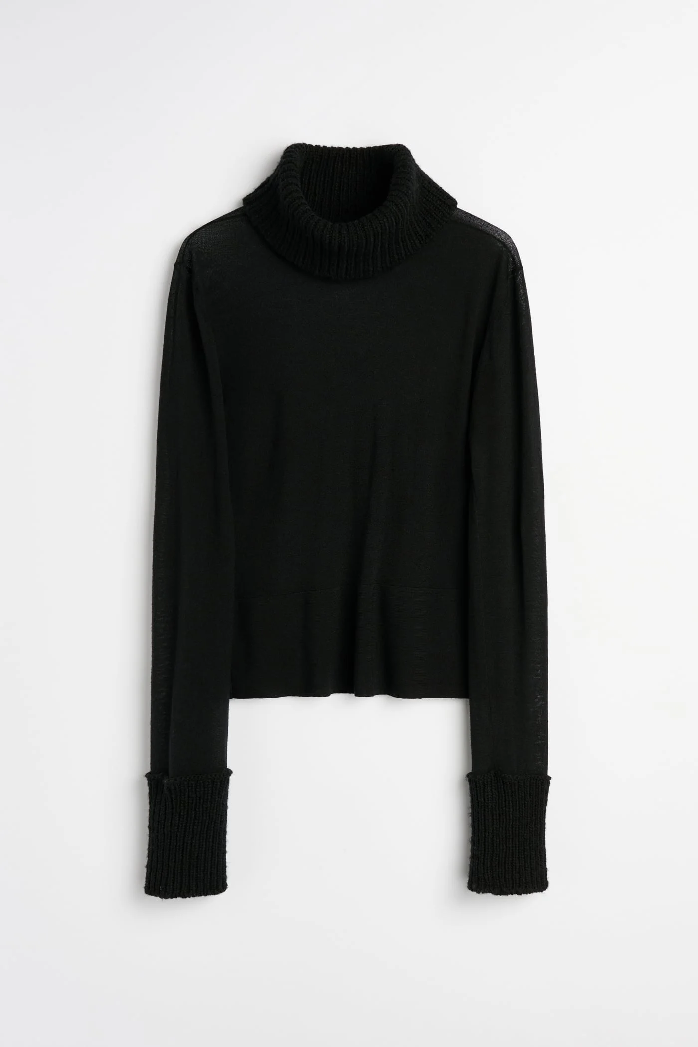Inverse Turtleneck Black Superfine Merino - 1